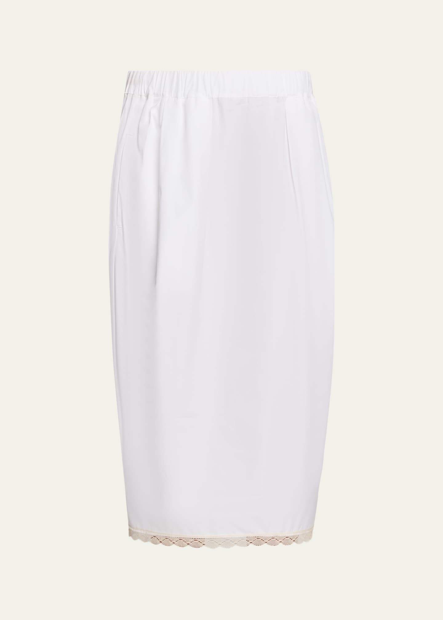 MARIA MCMANUS Lace-Trim Midi Tulip Skirt - Bergdorf Goodman