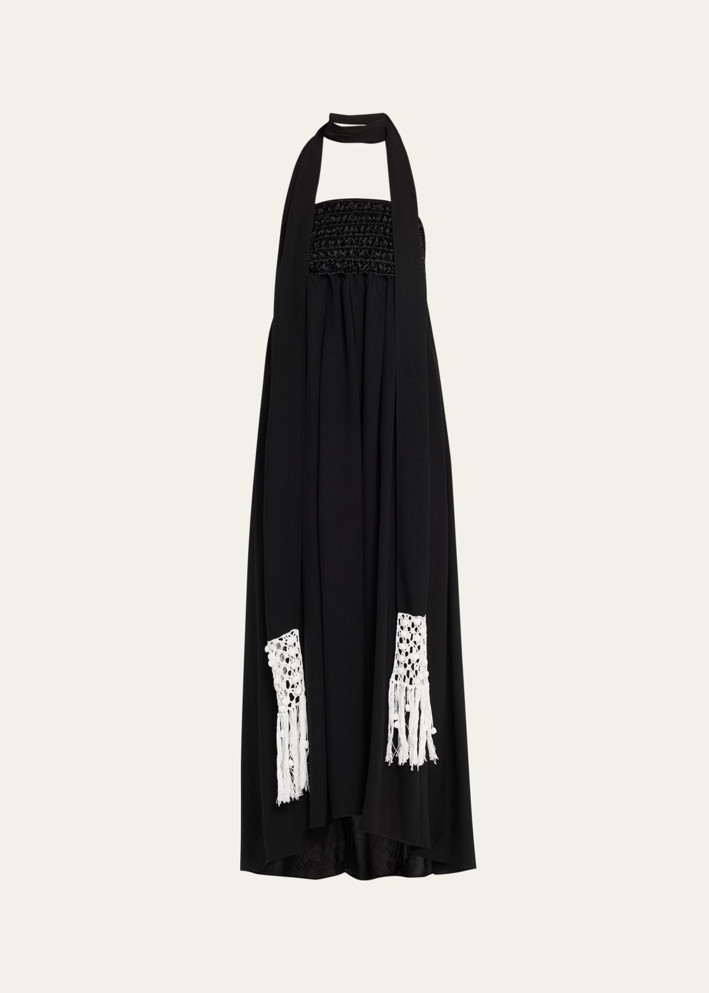 MARIA MCMANUS Macrame Scarf Empire-Waist Gown - Bergdorf Goodman