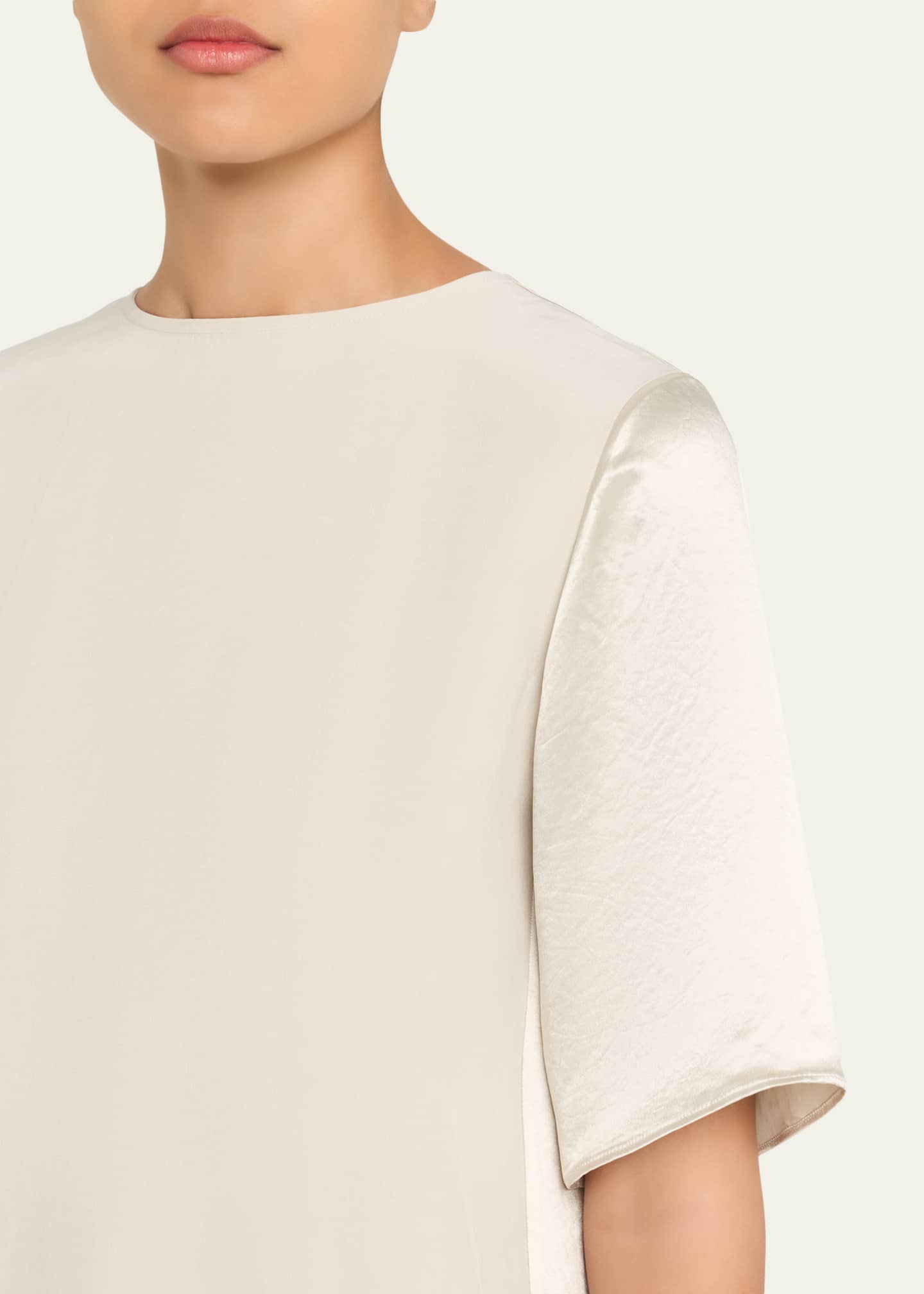 white boat neck mini dress Susanne Keyhole Shift Mini Dress White main image 0