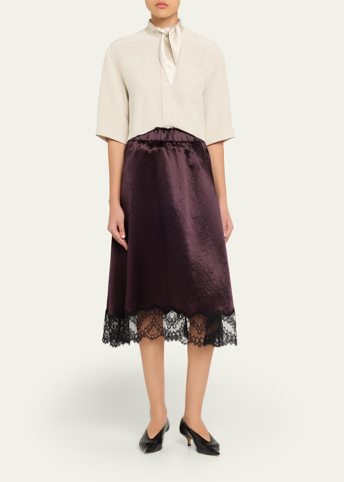MARIA MCMANUS Short-Sleeve Tie-Neck Button-Down Shirt - Bergdorf 