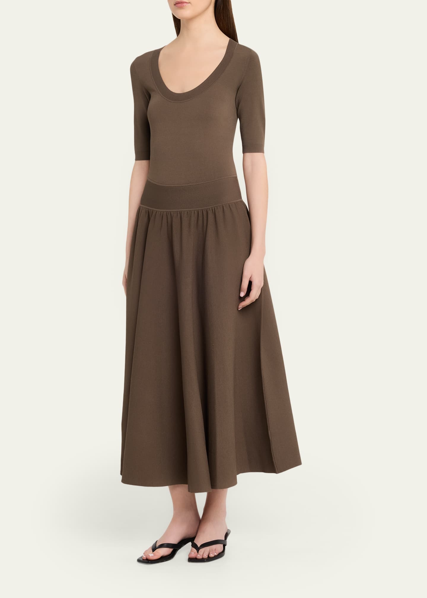 maria knitted midi dress Maria Knitted Button Down Midi Dress