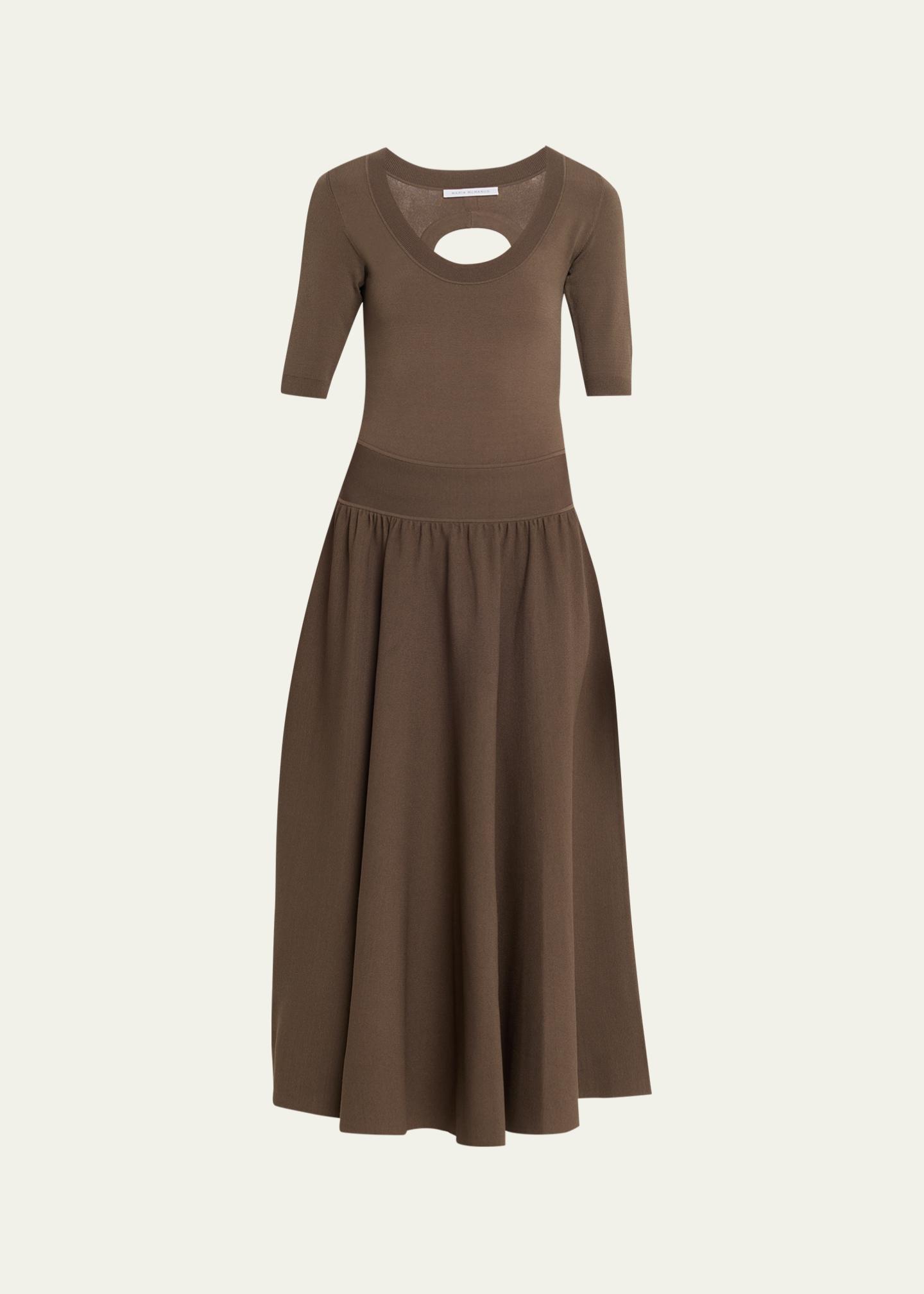 goldray cosima knit midi dress Hill House Home Women's The Nap - Brown - Size XXXS Its soft V Golden High Collar Lurex Knit