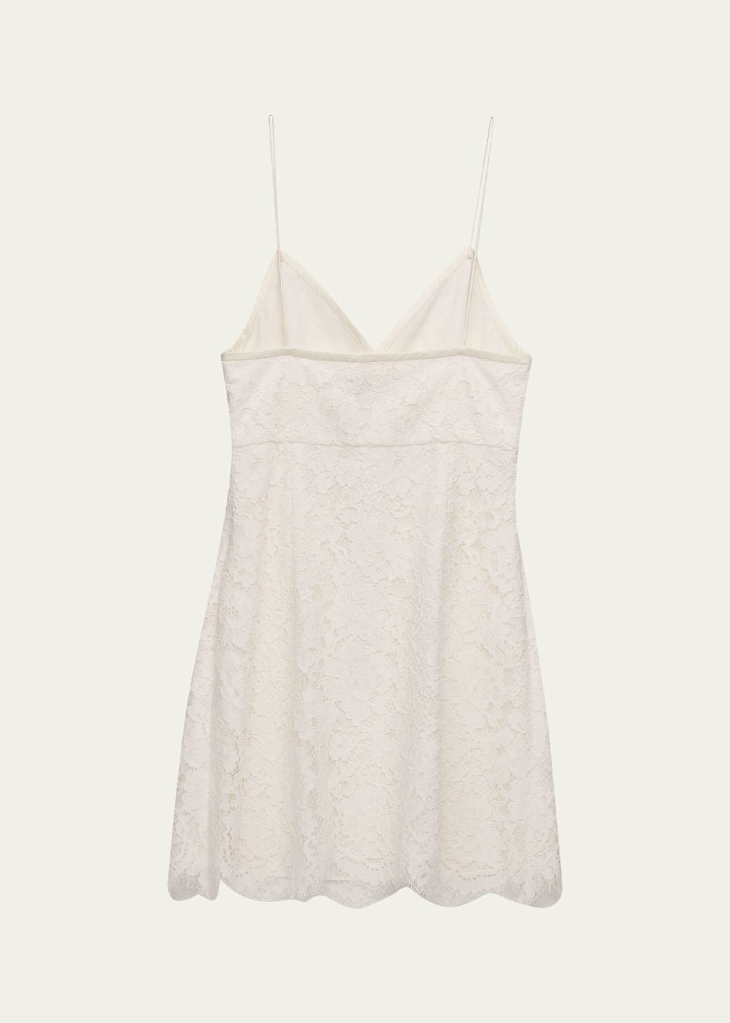 white lace dress size 14 Off White Embroidered Lace Sleeveless Mini Dress