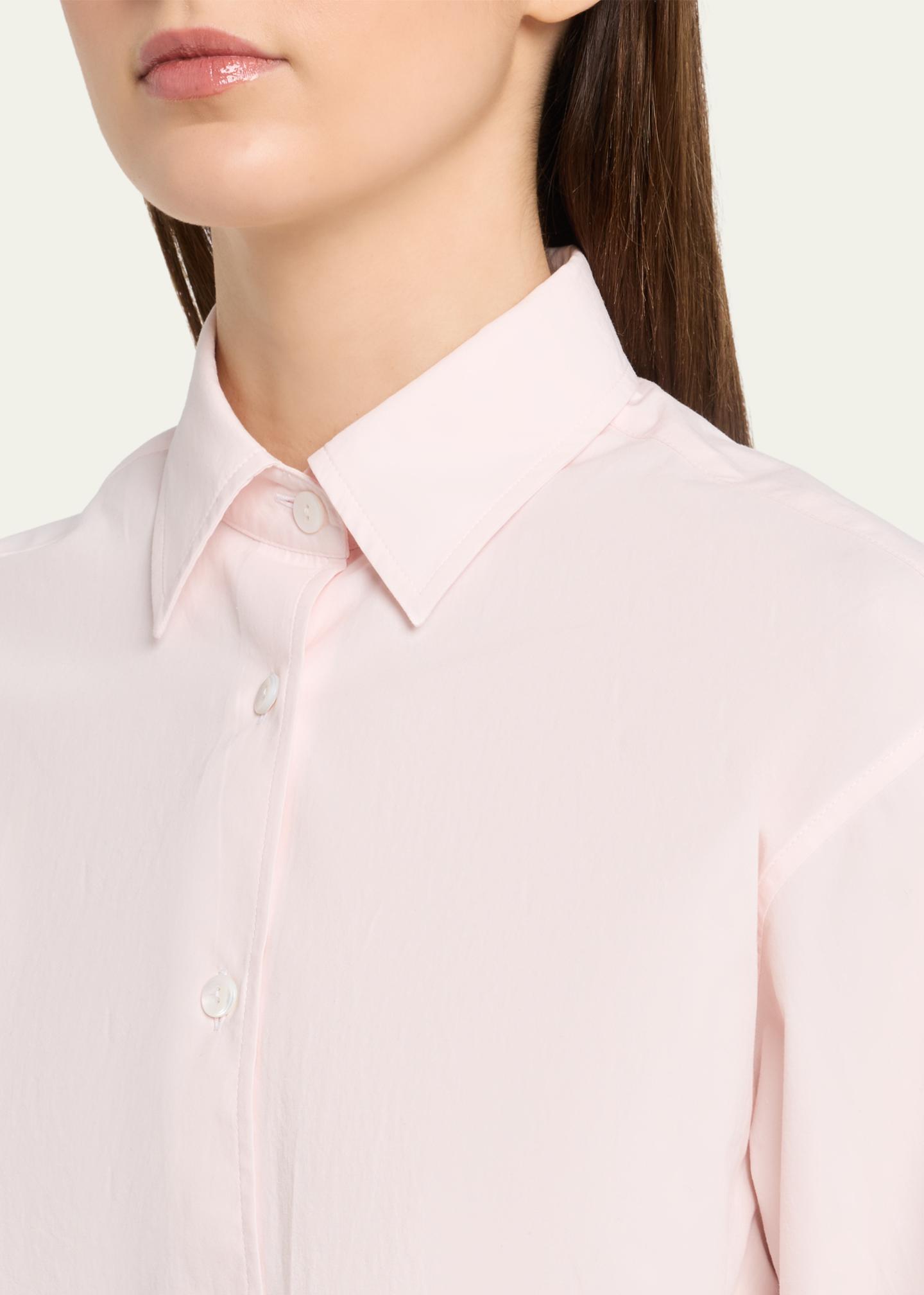 MARIA MCMANUS Short-Sleeve Cropped Button-Down Shirt - Bergdorf 