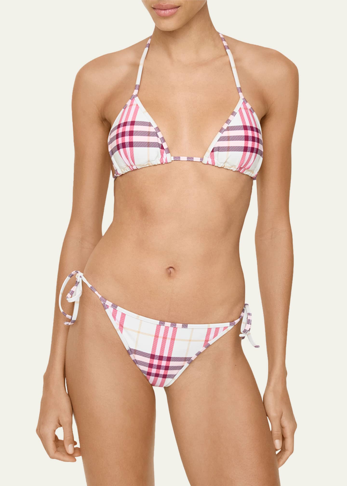 Burberry Sadie Check Bikini Top - Bergdorf Goodman
