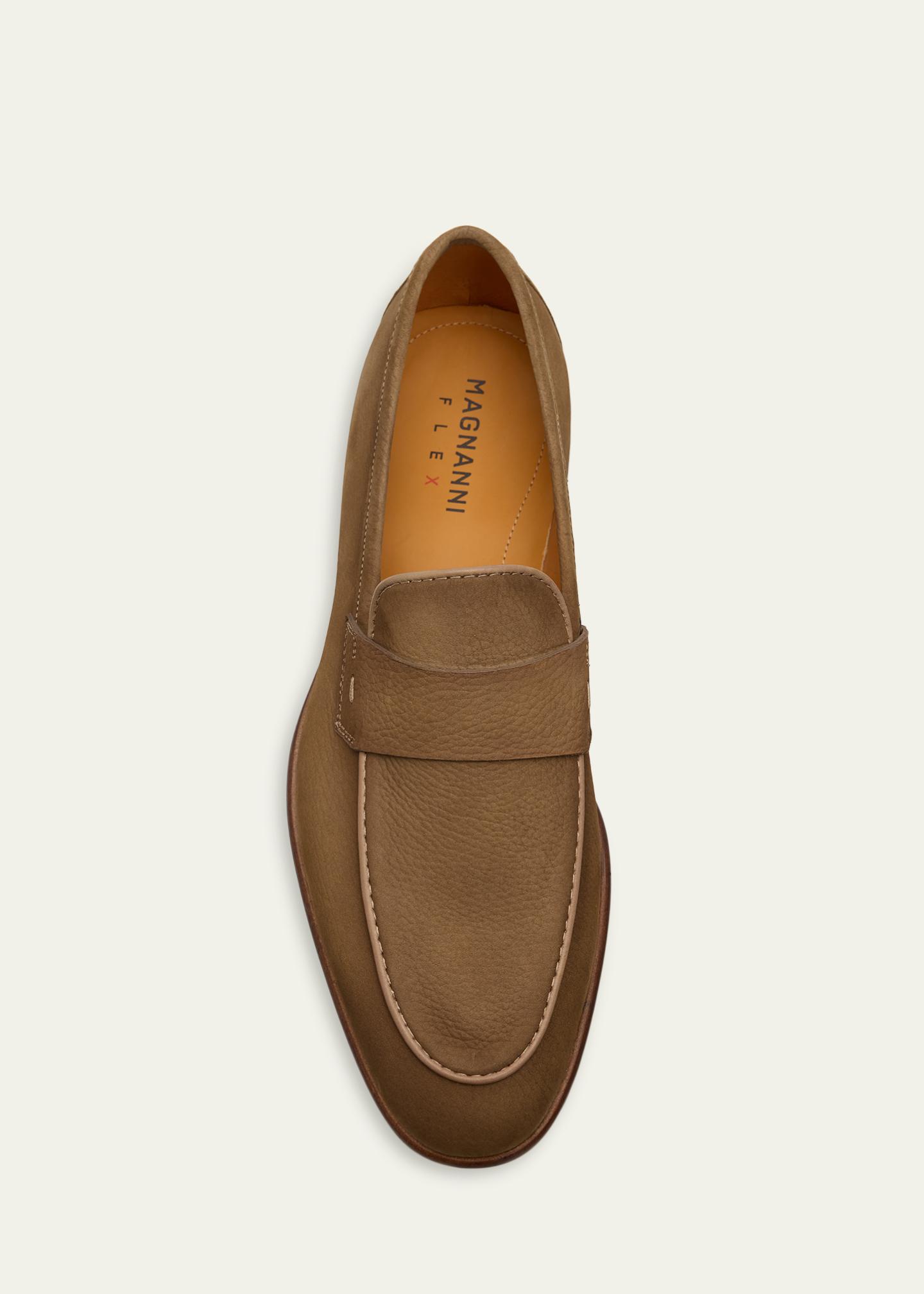 Magnanni‎ Tan Leather Slip-On Loafers Magnanni Men main image 4