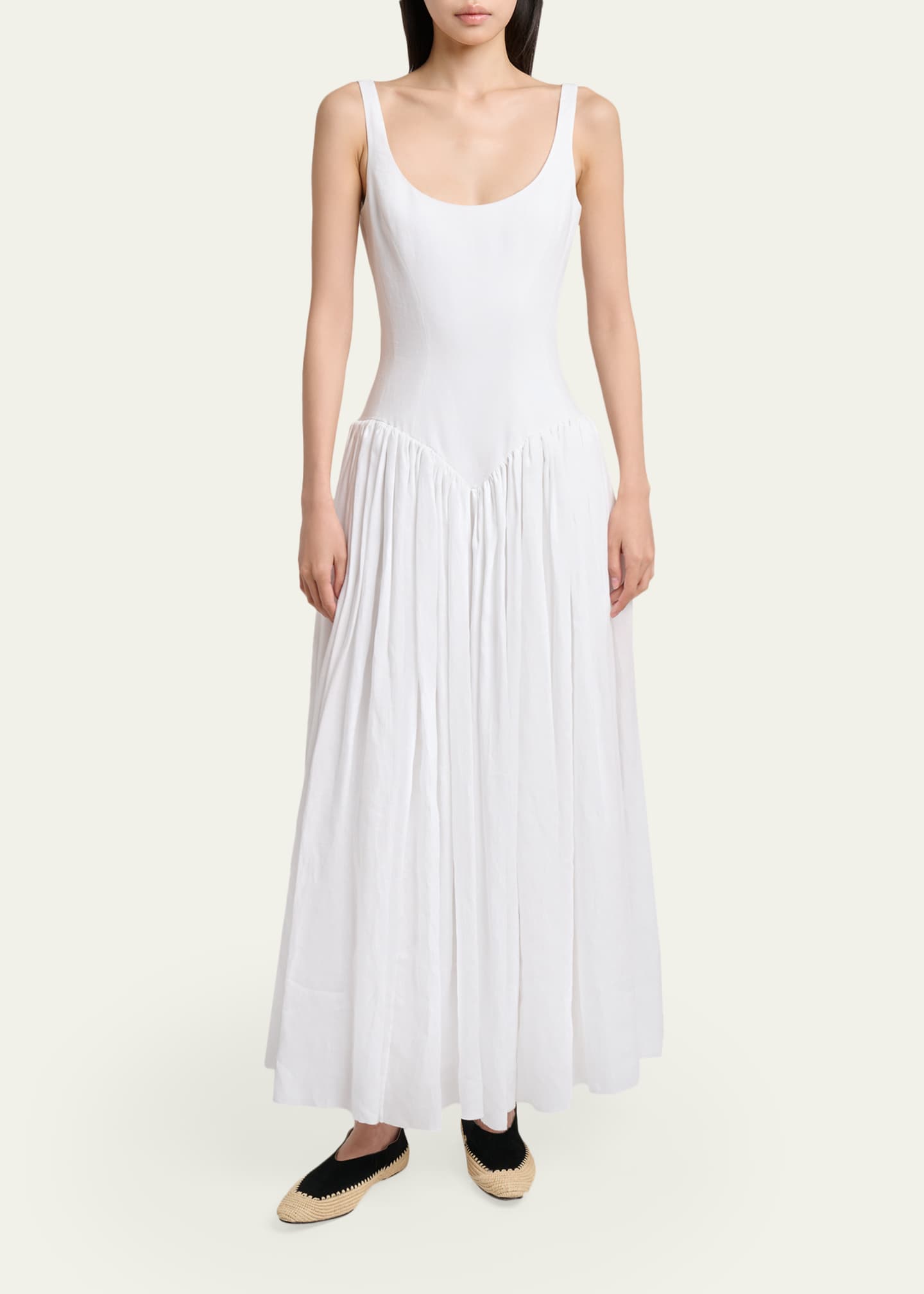 gabriela hearst linen dress Gabriela Hearst, Ranya puff-sleeve linen maxi dress, Women, White, US 10, Dresses