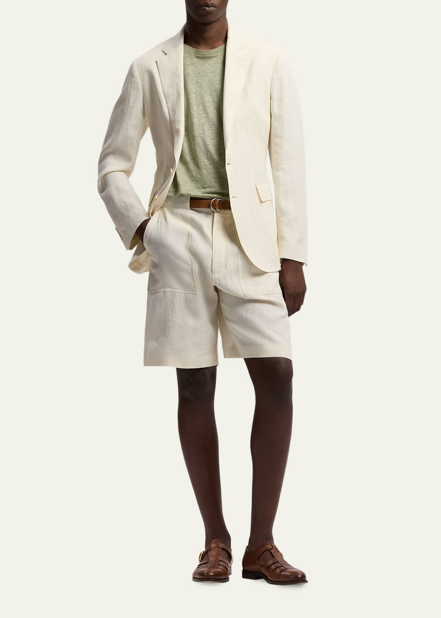 Ralph Lauren Purple Label Linen Jersey Pocket T-Shirt - Bergdorf