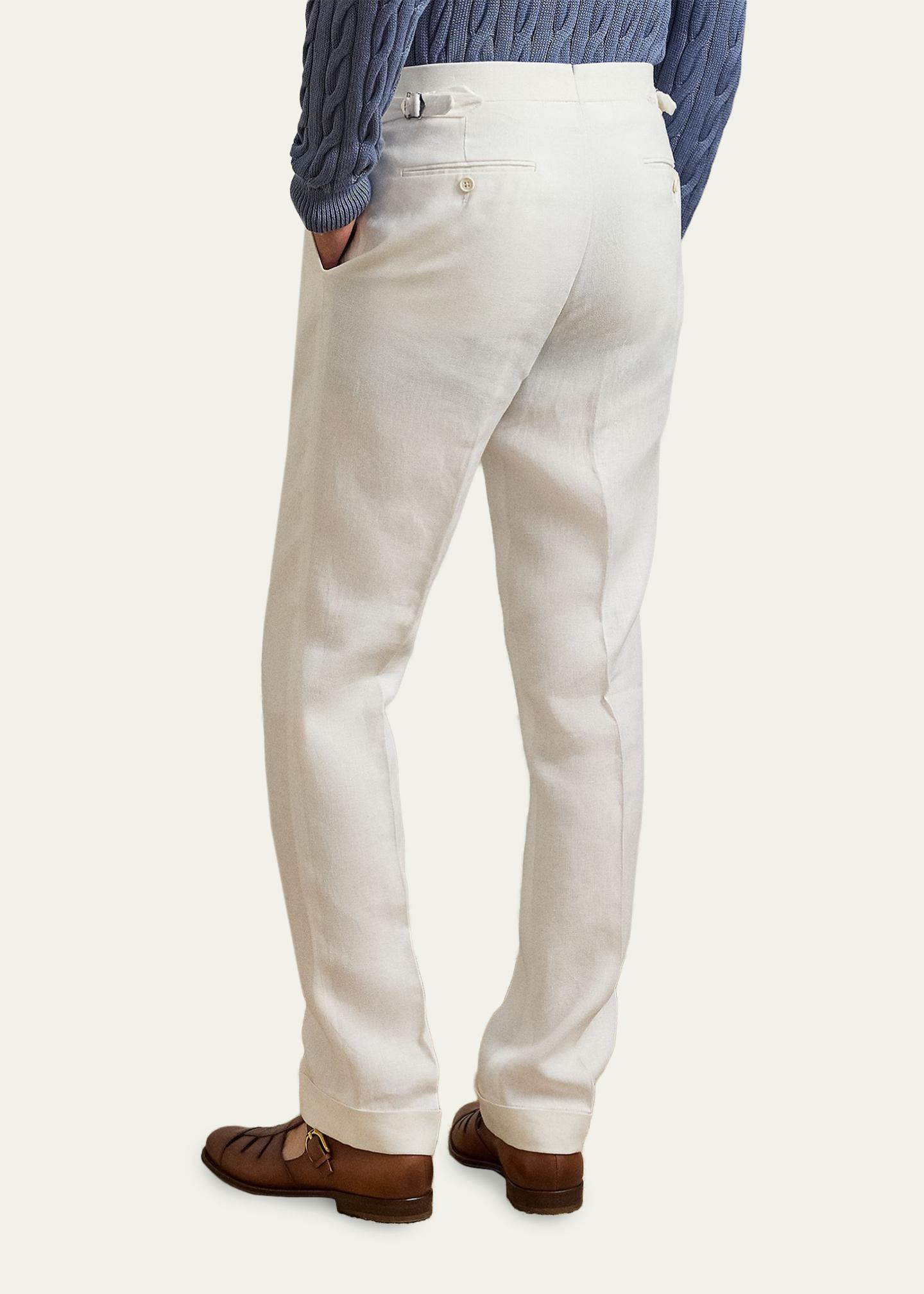 Ralph Lauren Purple Label Gregory Hand-Tailored Linen Trouser