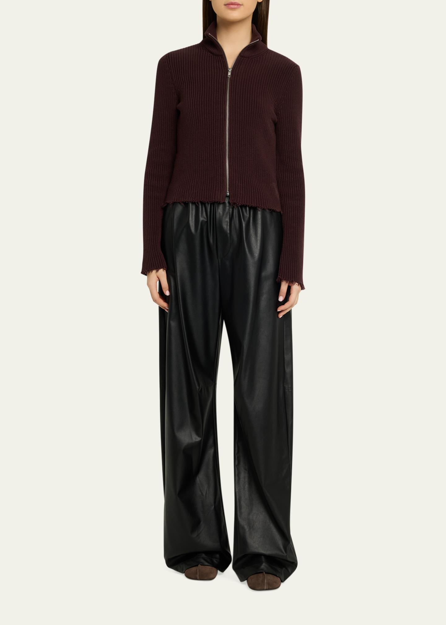 Maison Margiela Faux Leather Wide-Leg Pants - Bergdorf Goodman