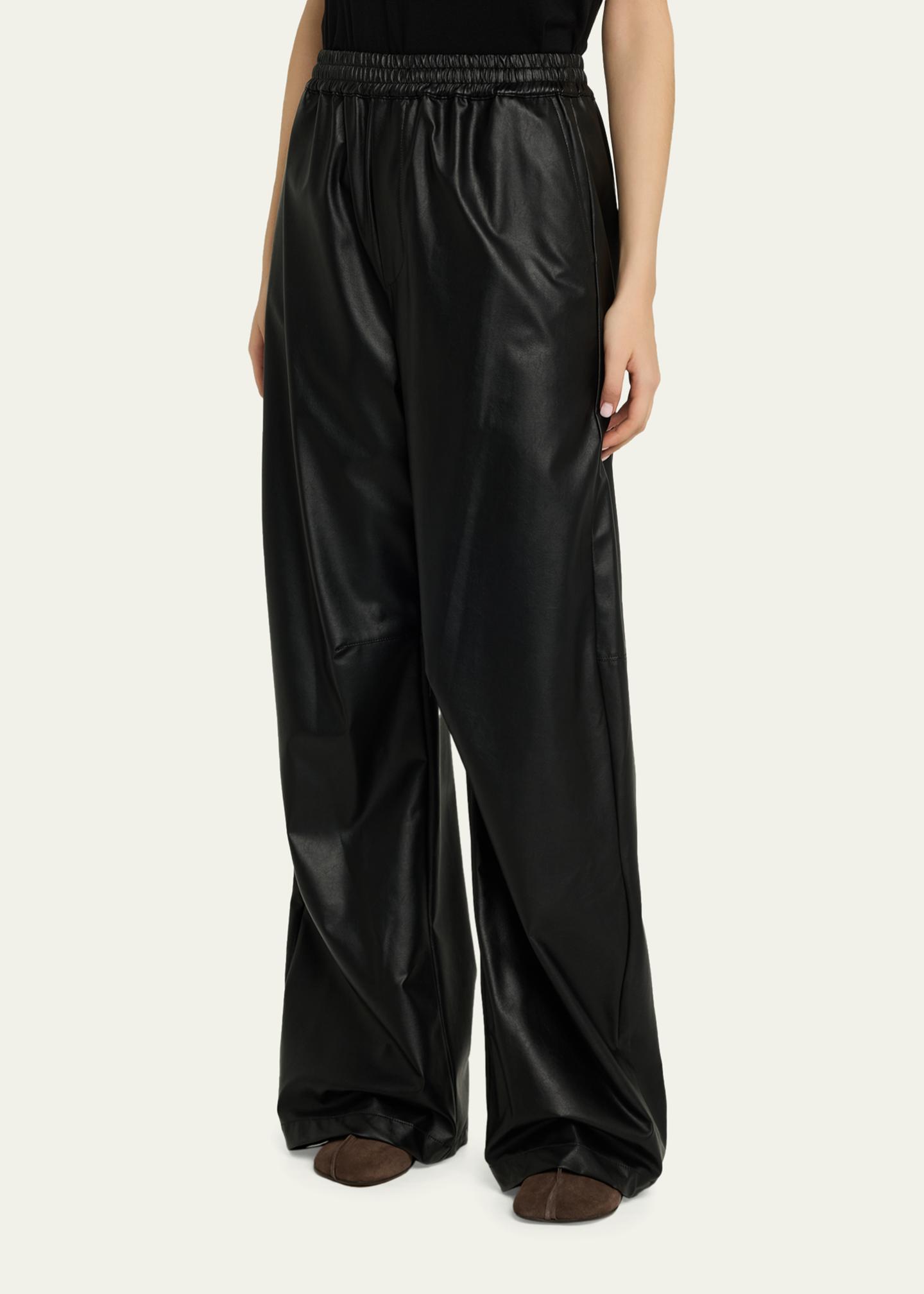 Maison Margiela Faux Leather Wide-Leg Pants - Bergdorf Goodman