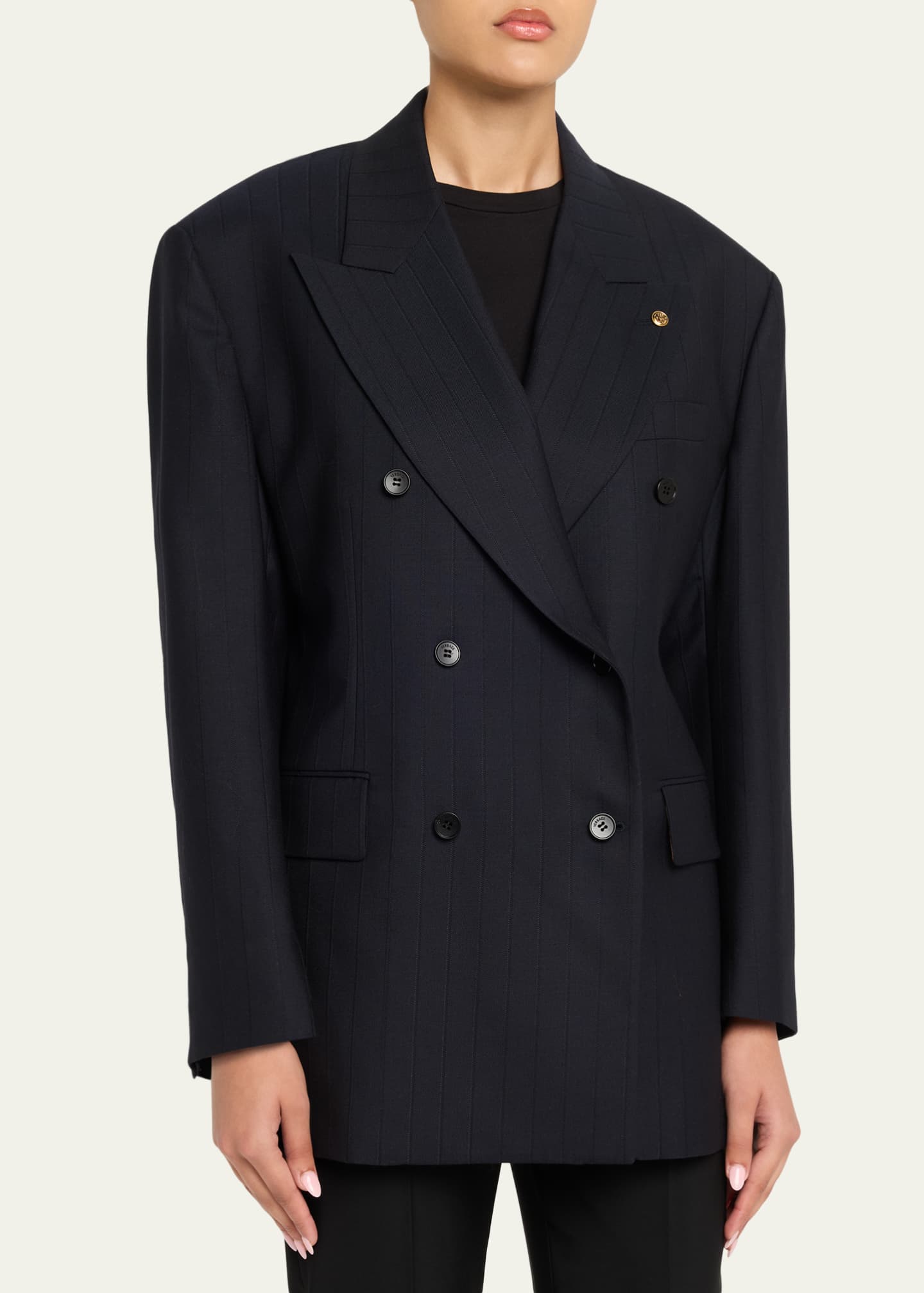 Versace Oversized Double-Breasted Blazer - Bergdorf Goodman