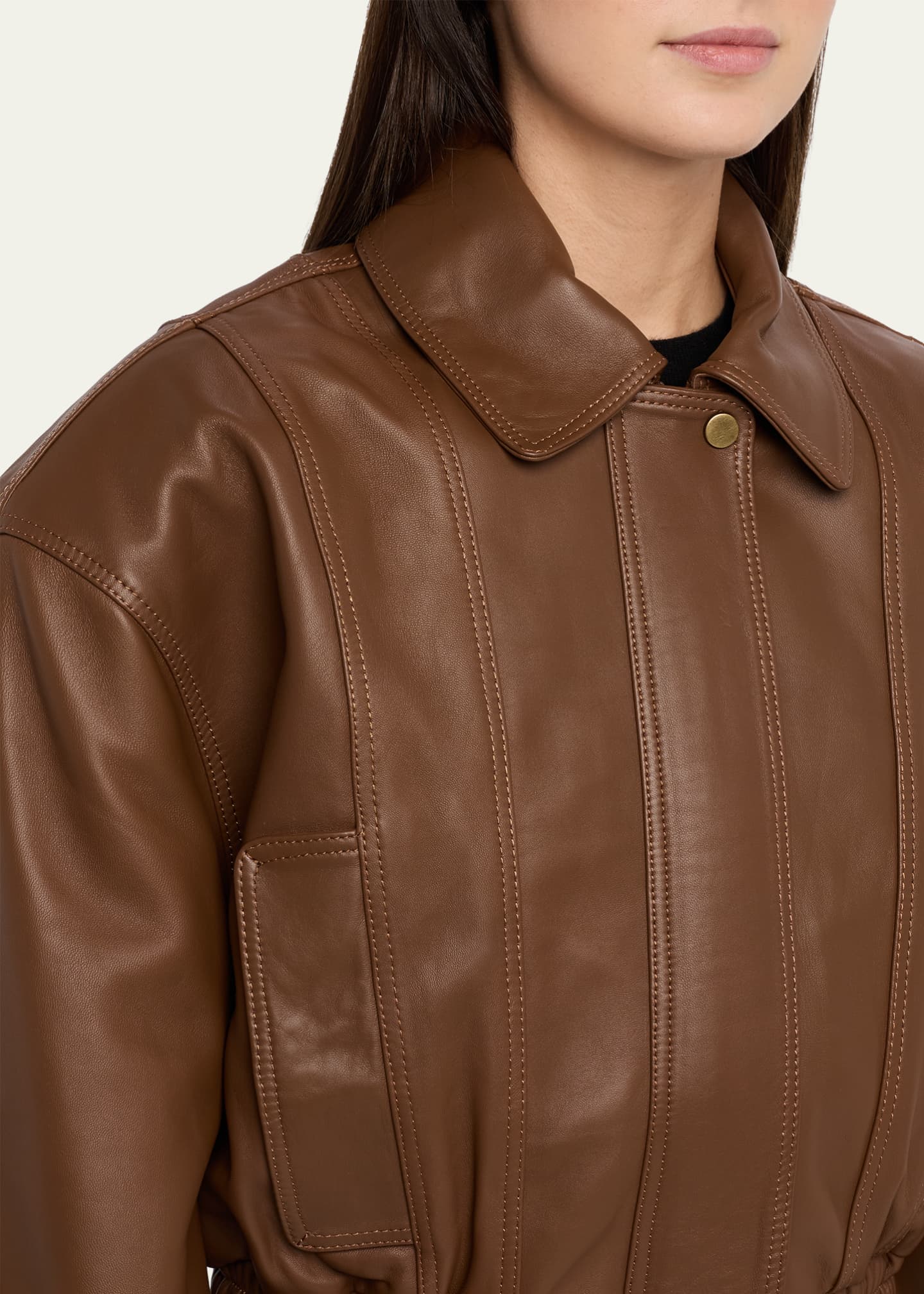 Ronny Kobo Samson Cropped Leather Jacket - Bergdorf Goodman