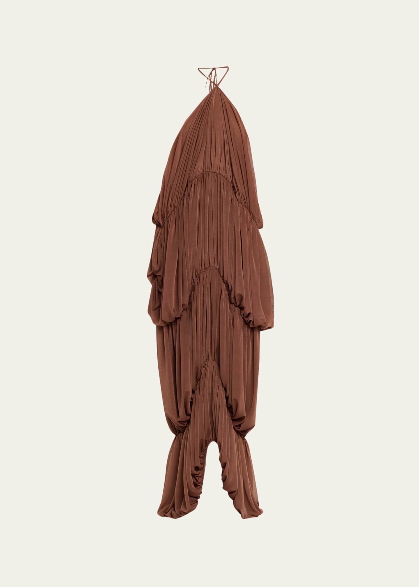 Ronny Kobo Bia Draped Halter Column Maxi Dress - Bergdorf Goodman