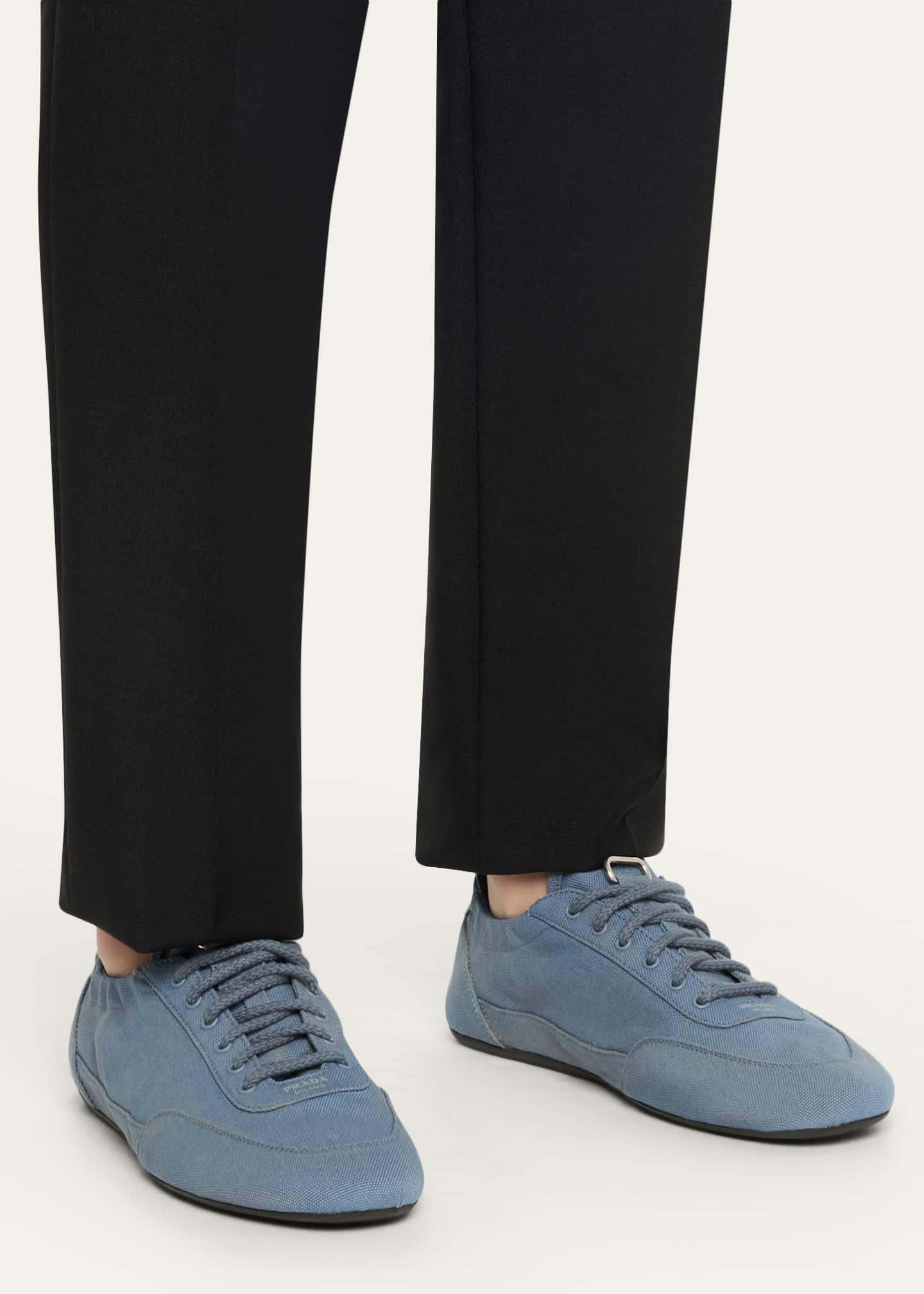 Prada Canvas Low-Top Sneakers - Bergdorf Goodman