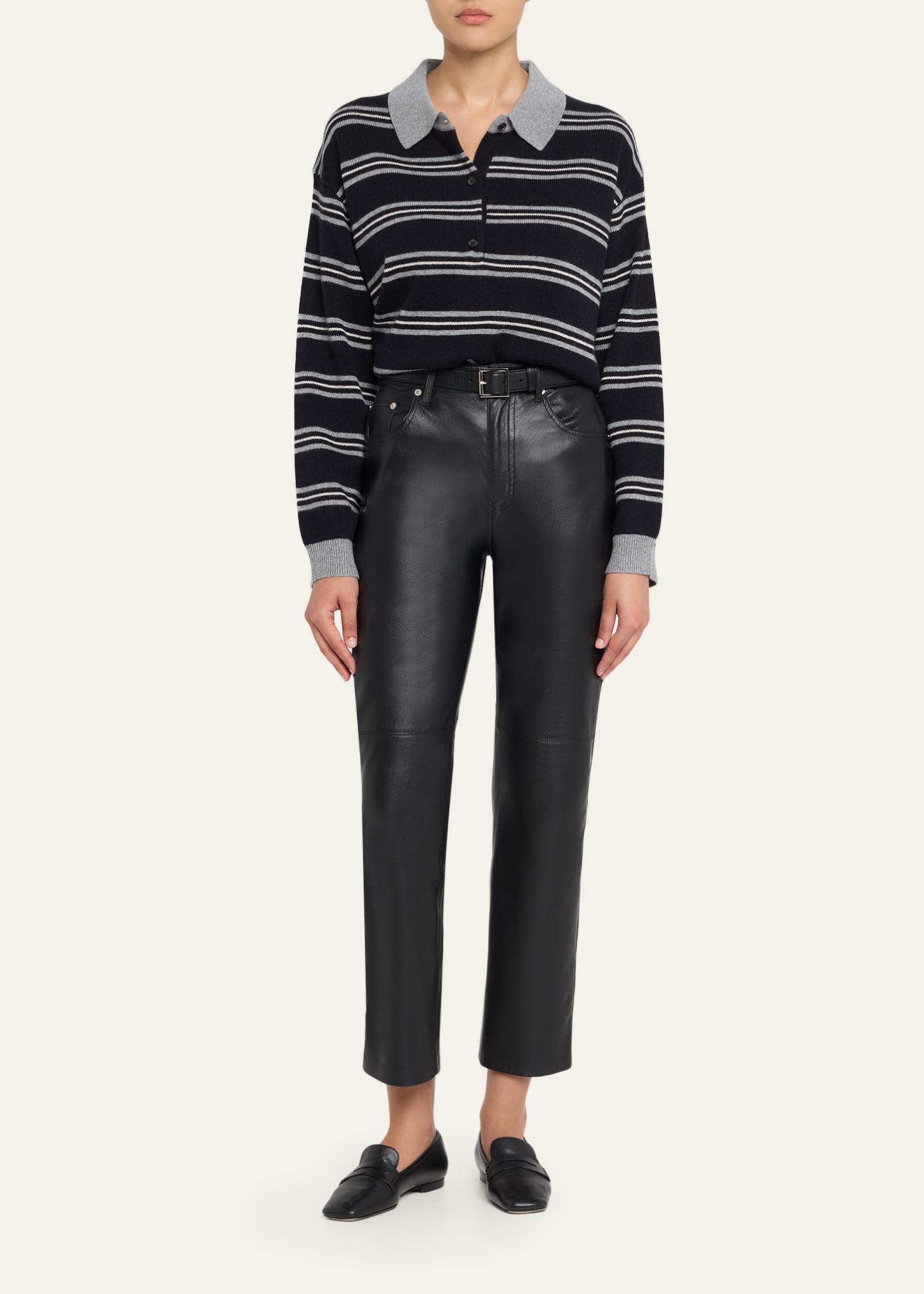 Nili Lotan Galvez Striped Cashmere Polo Sweater - Bergdorf Goodman