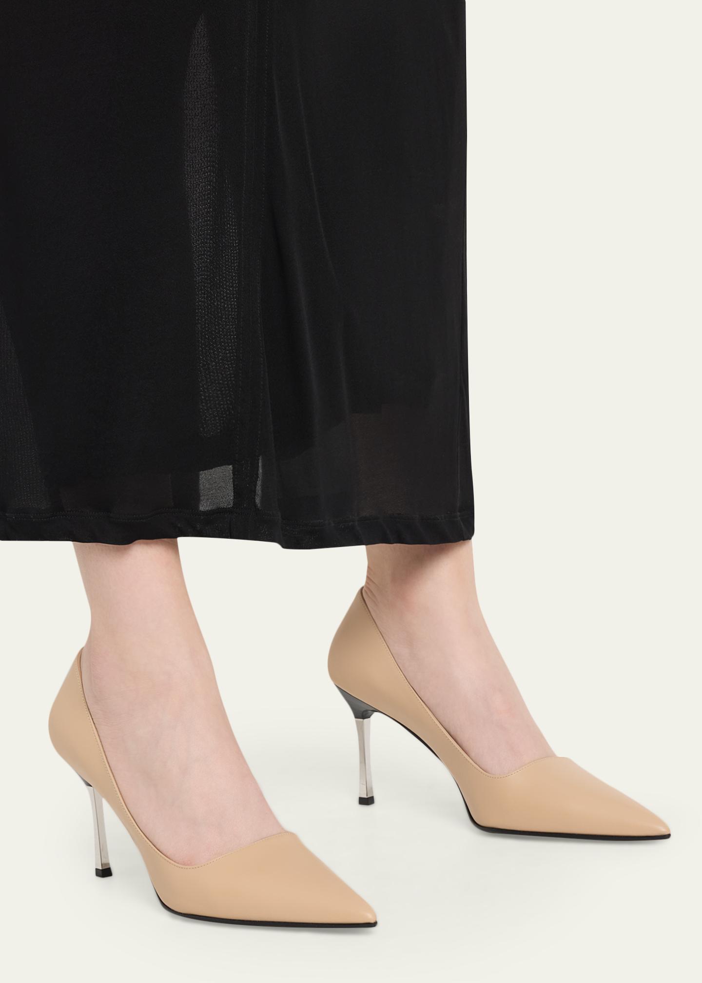 Gucci 85mm Trinity Leather Pointed-Toe Pumps - Bergdorf Goodman