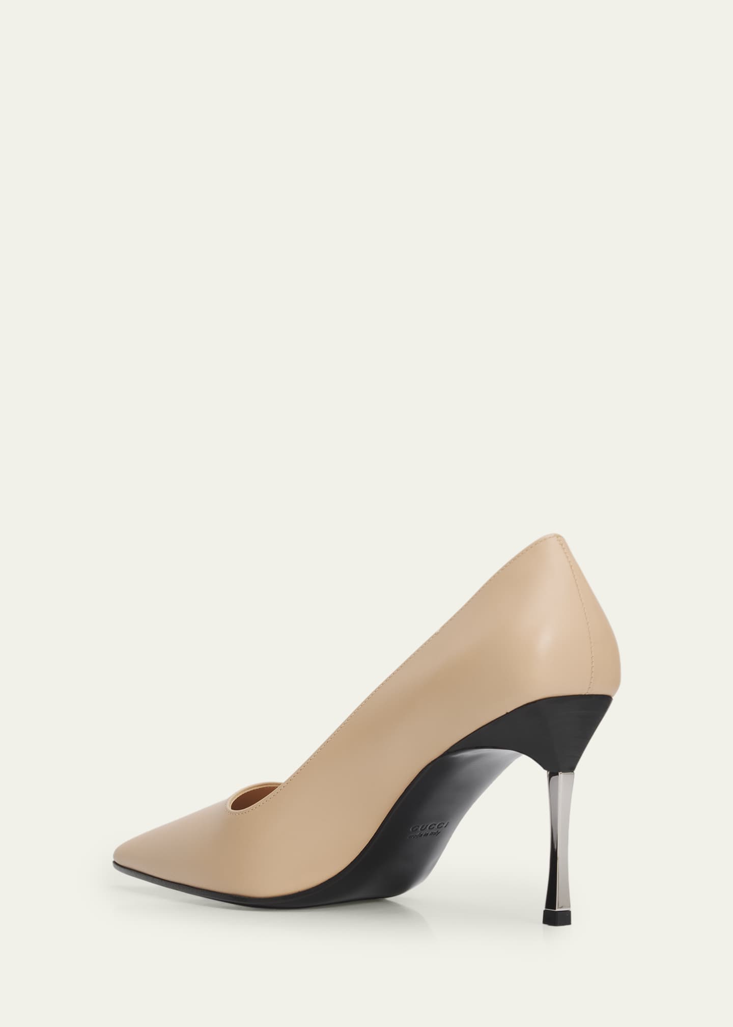 Gucci 85mm Trinity Leather Pointed-Toe Pumps - Bergdorf Goodman
