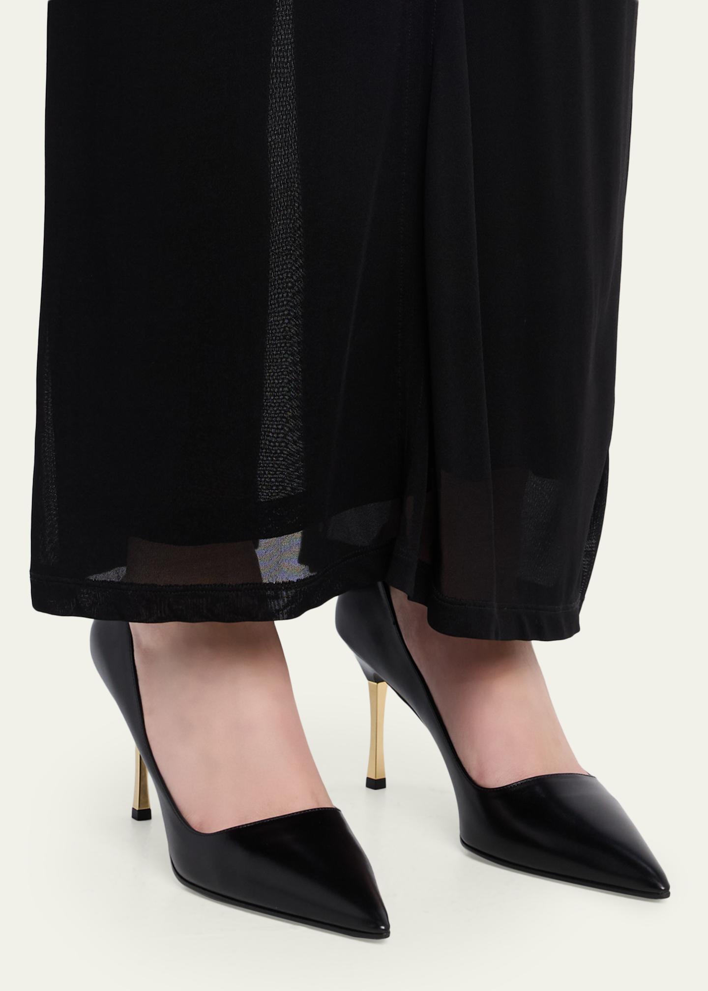 Gucci 85mm Trinity Leather Pointed-Toe Pumps - Bergdorf Goodman