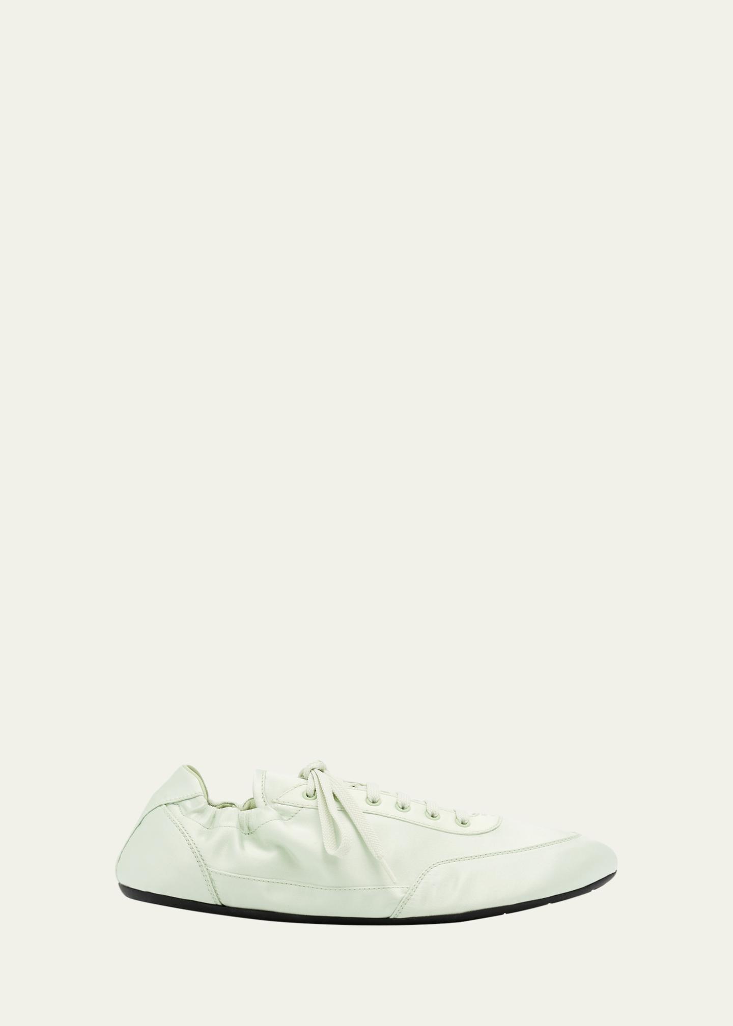 Prada Satin Low-Top Sneakers - Bergdorf Goodman