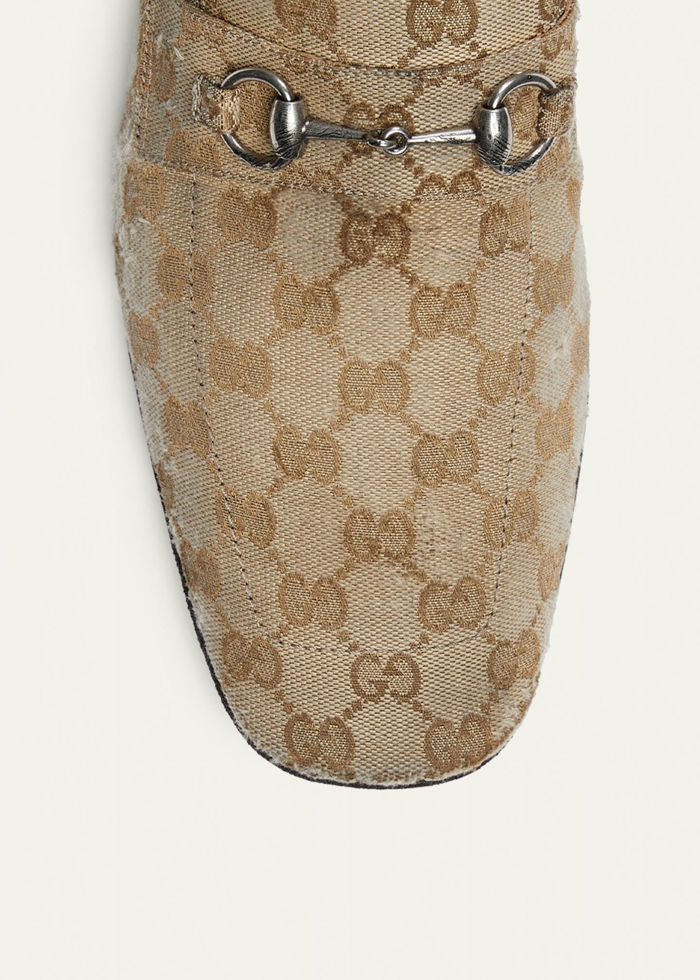 Gucci Canvas Moccasin, Beige Gucci Canvas Monogram Loafers, Beige/Bronze EU 38 – Haute  main image 4