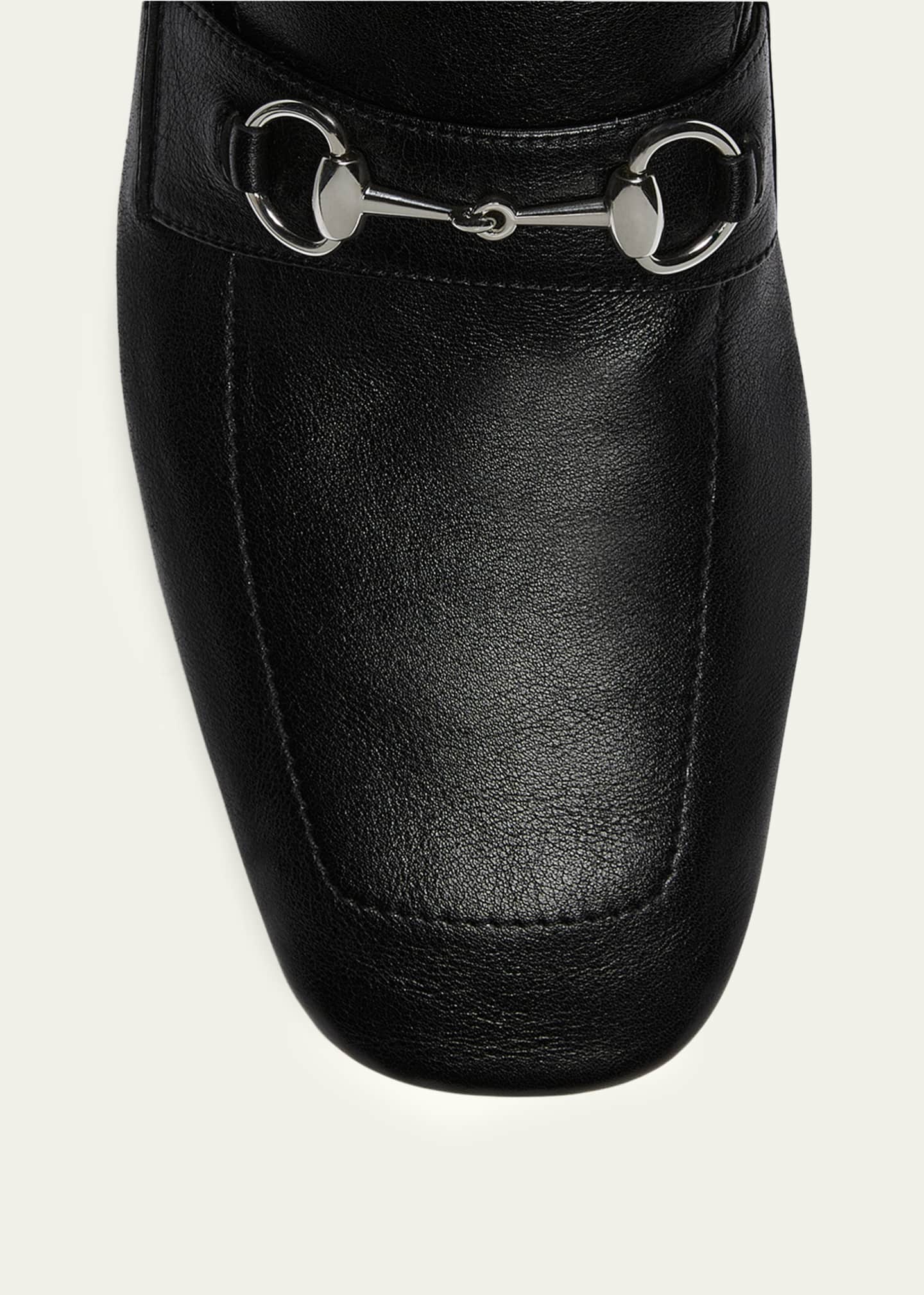 Gucci Men's Edgar Leather Bit Loafers with Foldable Heel