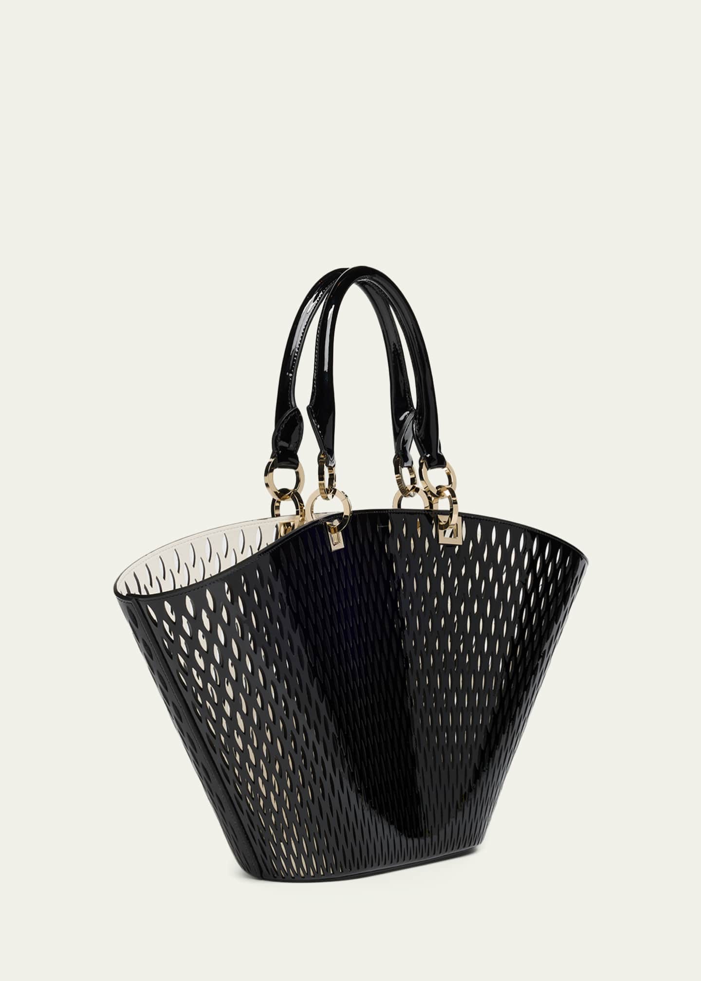 TOM FORD Cut Out Patent Leather Medium Tote Bag - Bergdorf Goodman