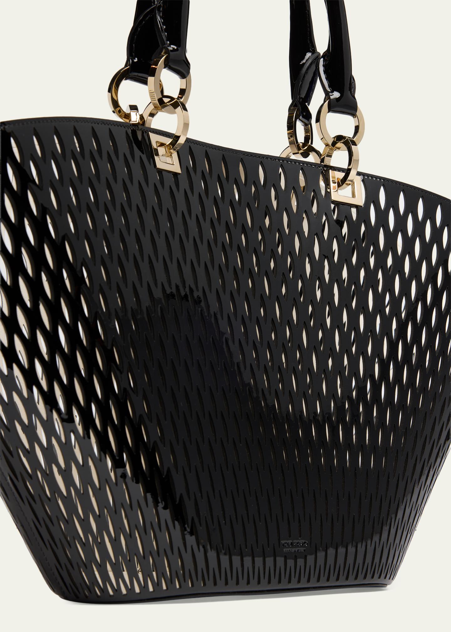 TOM FORD Cut Out Patent Leather Medium Tote Bag - Bergdorf Goodman