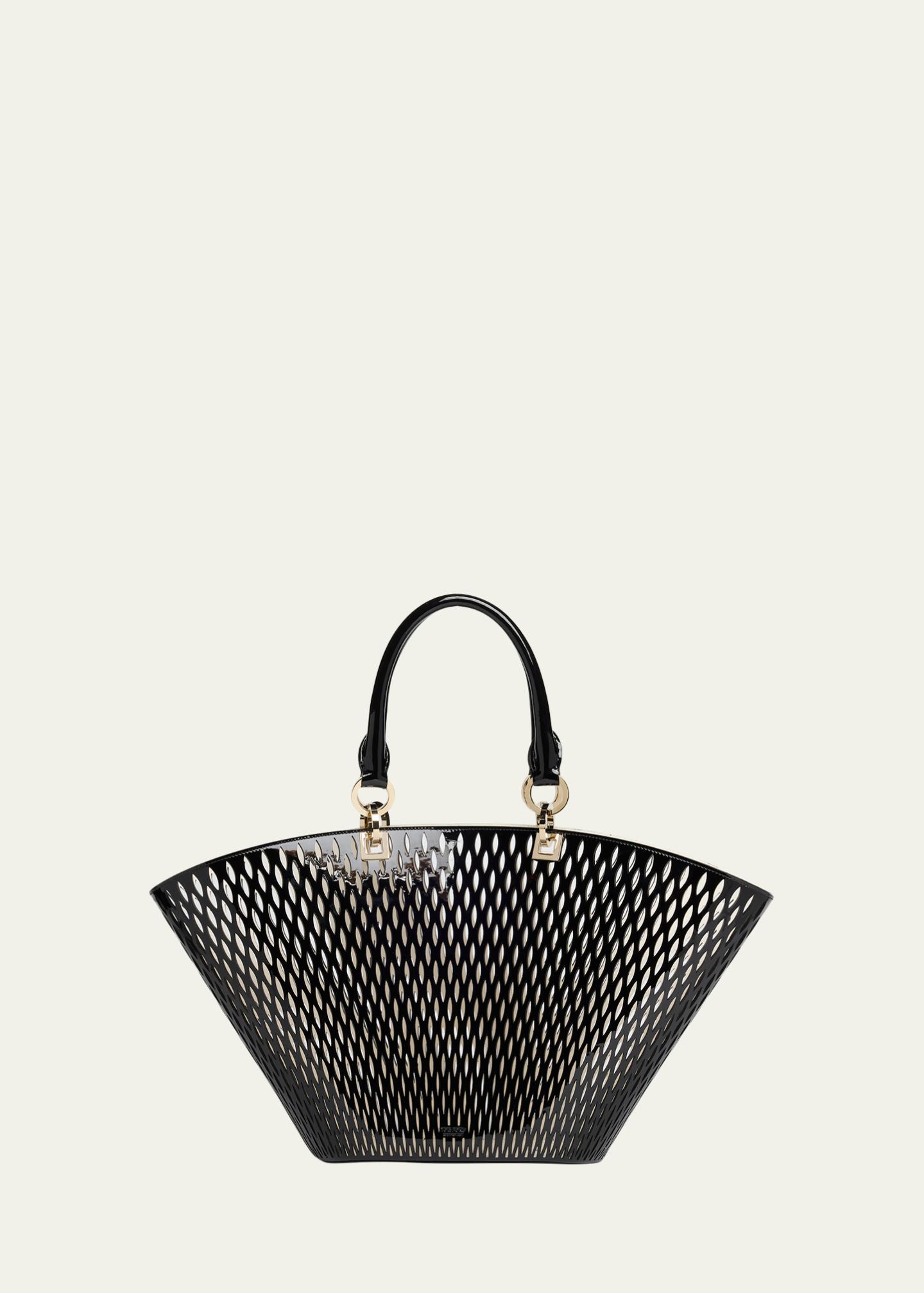 TOM FORD Cut Out Patent Leather Medium Tote Bag - Bergdorf Goodman
