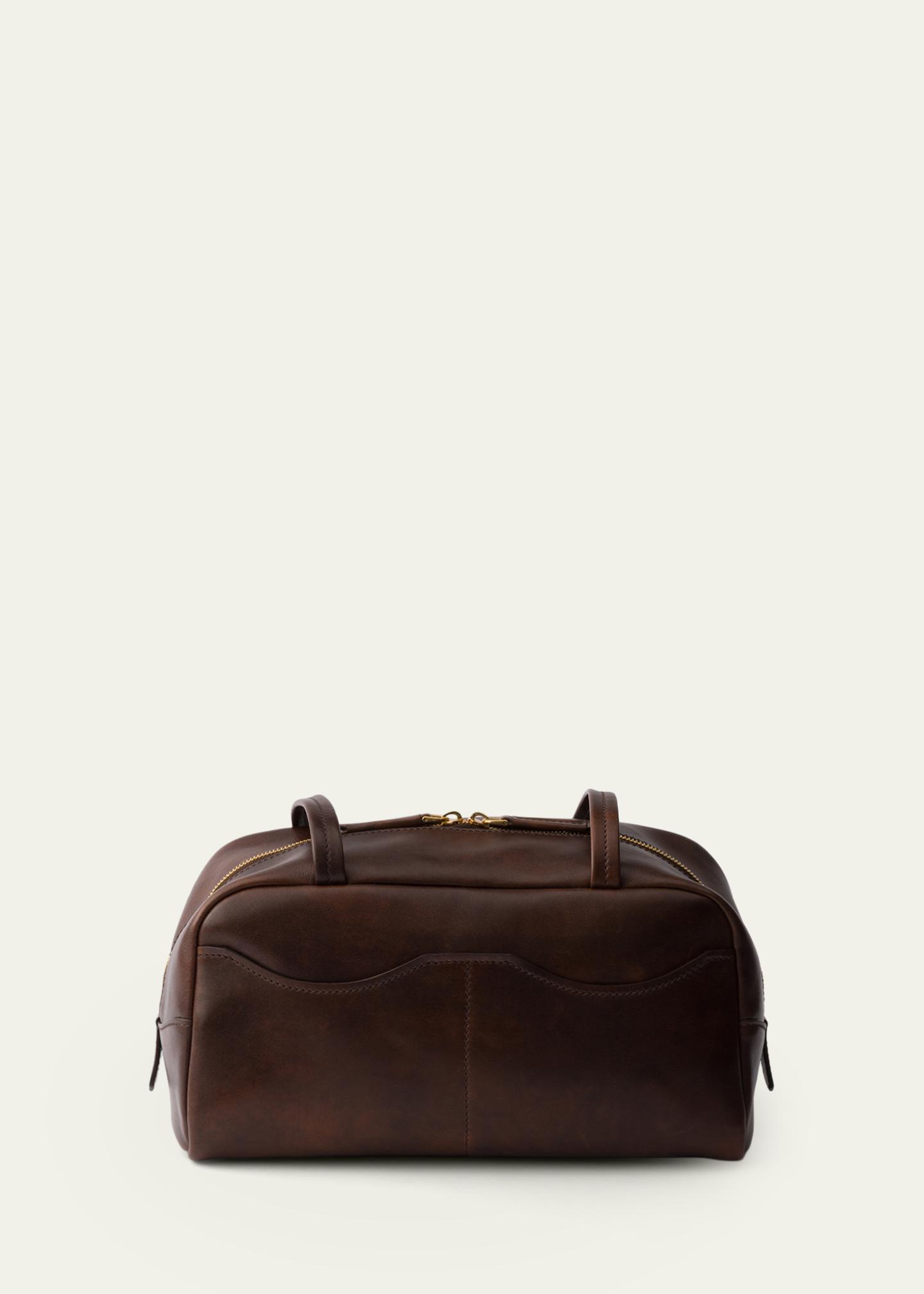 Prada Carry Large Antiqued Leather Shoulder Bag - Bergdorf Goodman