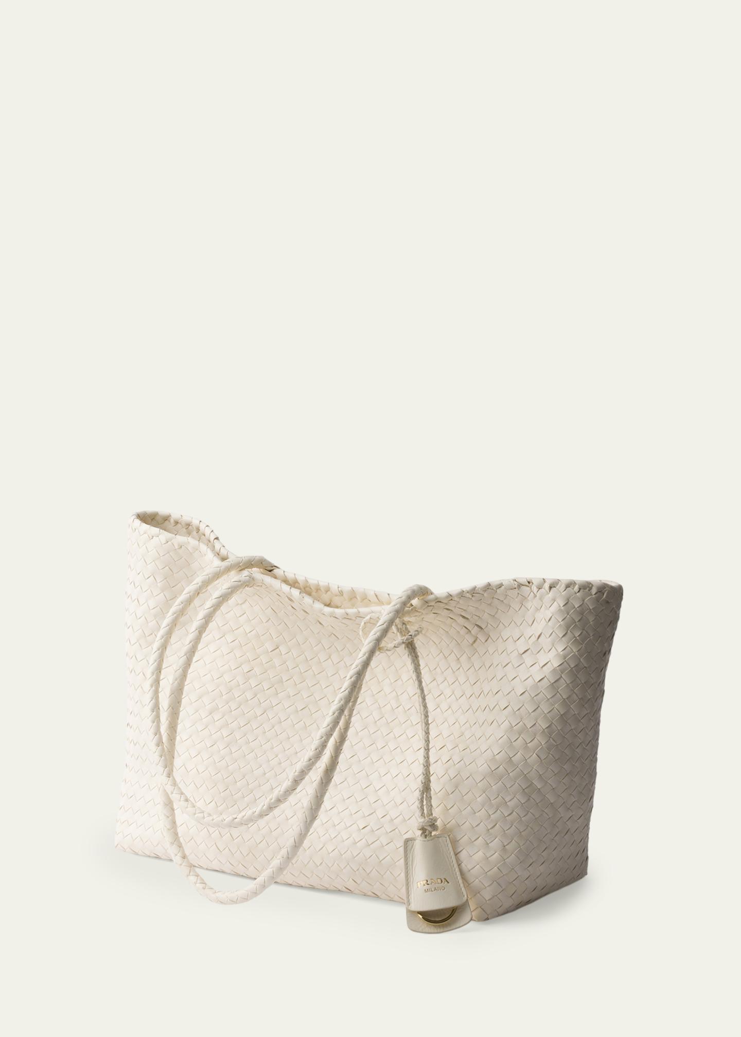 Prada Madras Woven Leather Tote Bag - Bergdorf Goodman