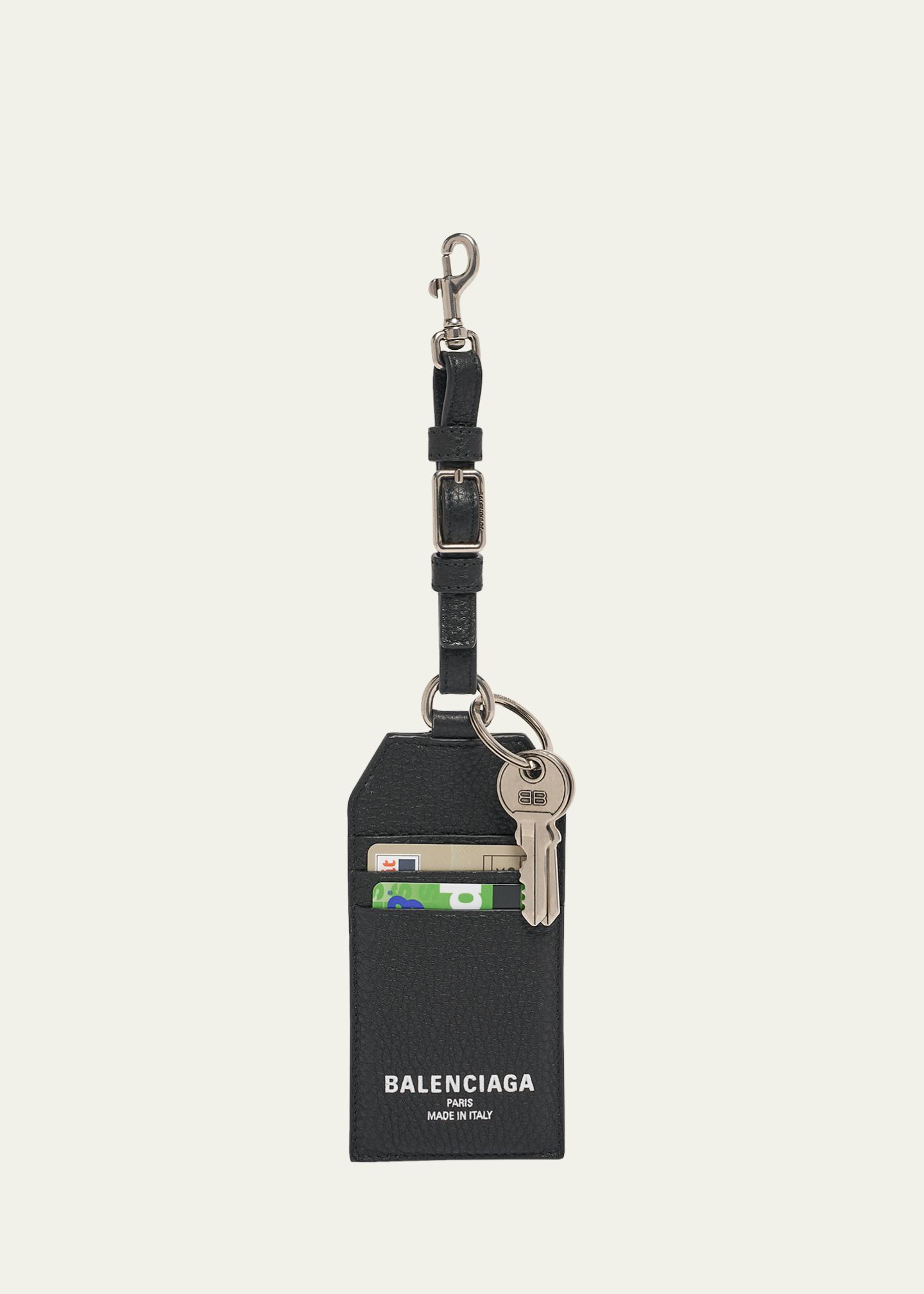 Balenciaga Men's Credit Charm Keychain Card Holder - Bergdorf Goodman