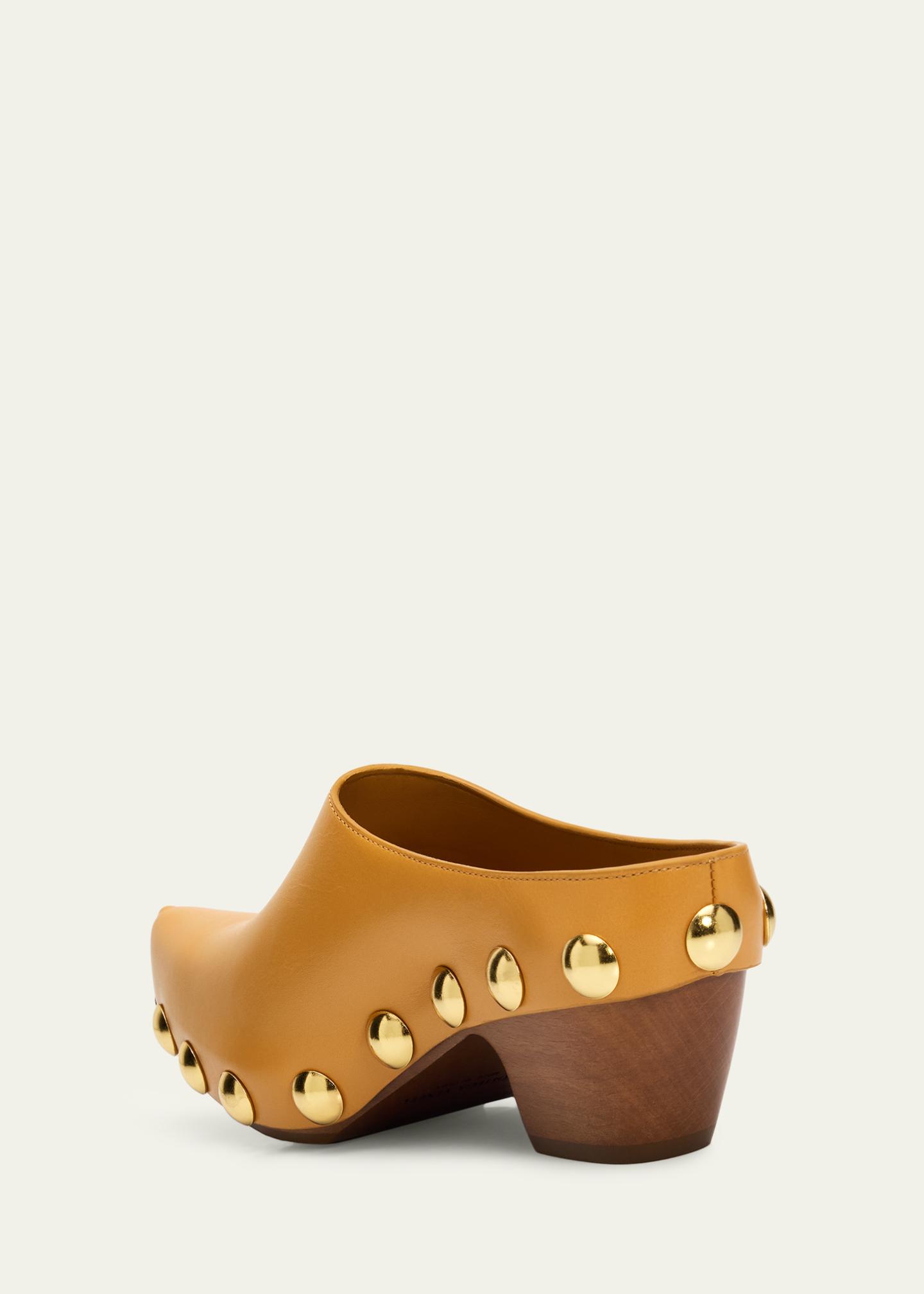 Bottega Veneta 30mm Gondola Shiny Natural Leather Clogs - Bergdorf Goodman