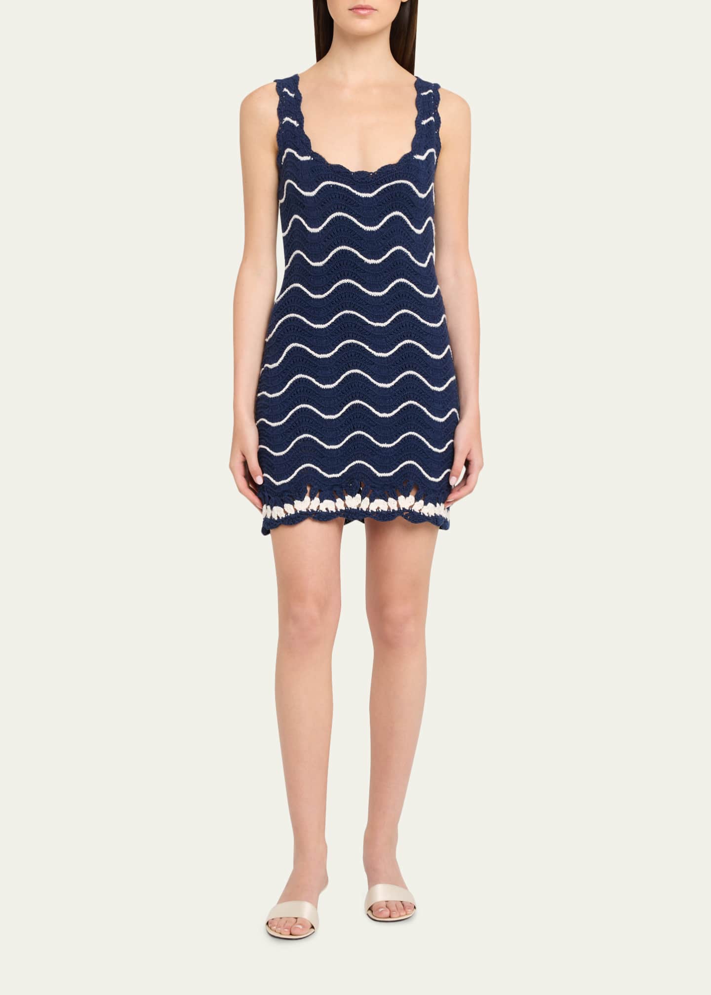 cara cara crochet dress CARA CARA Marsielle crocheted cotton midi dress