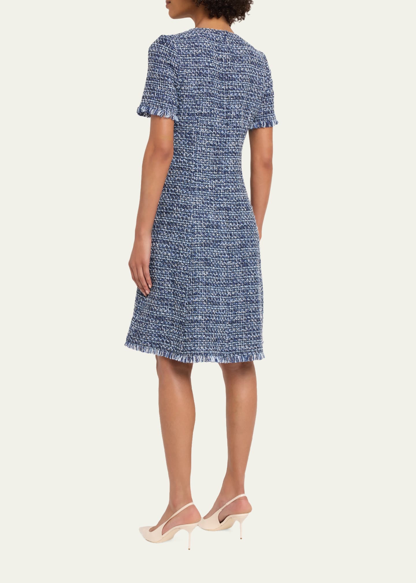 teri jon short dresses Teri Jon By Rickie Freeman Women's Silken Linen Short Sleeve Placed Floral Print Dress - Yellow - Size 12