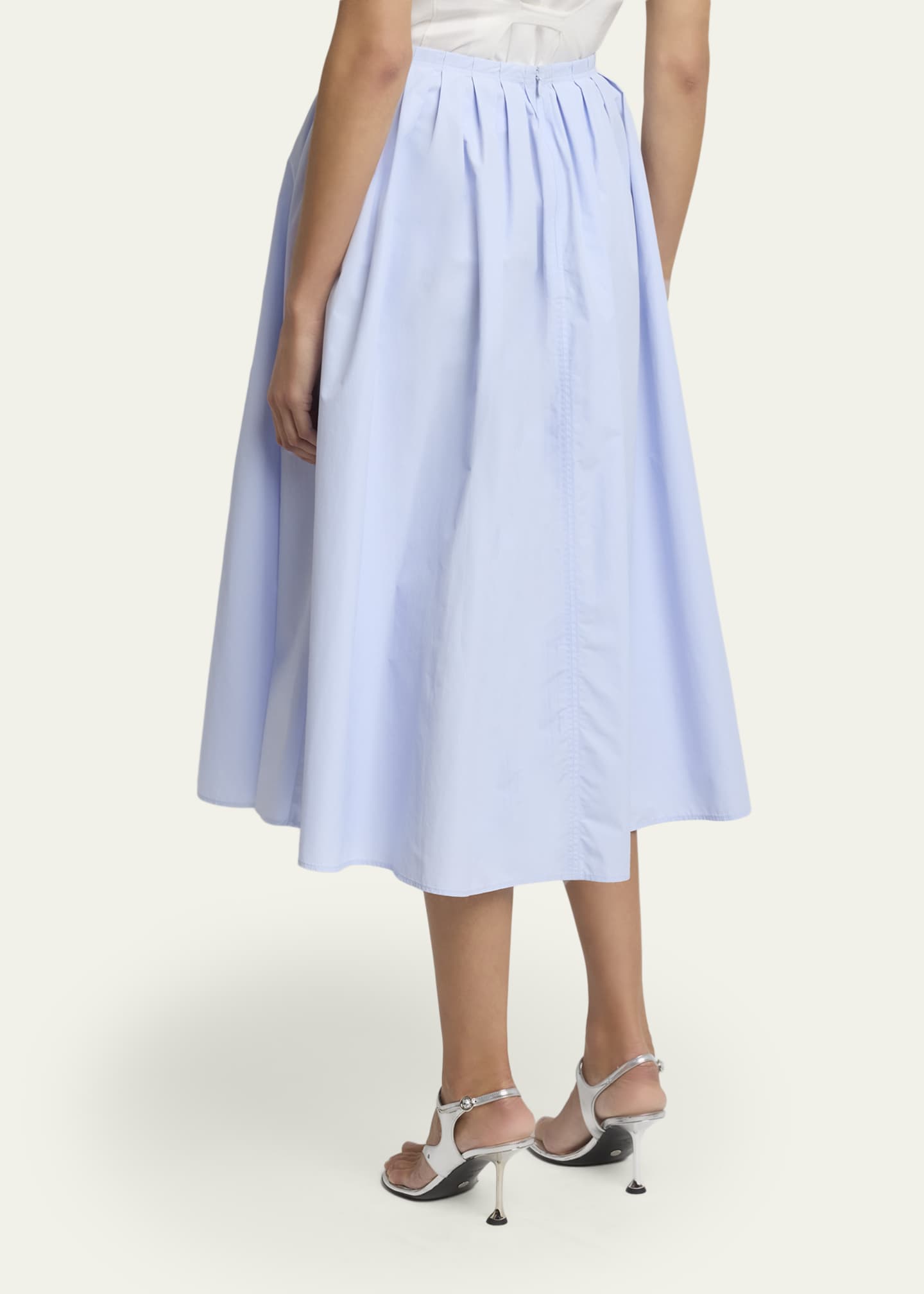 Proenza Schouler White Label Austin A-Line Technical Cotton Skirt