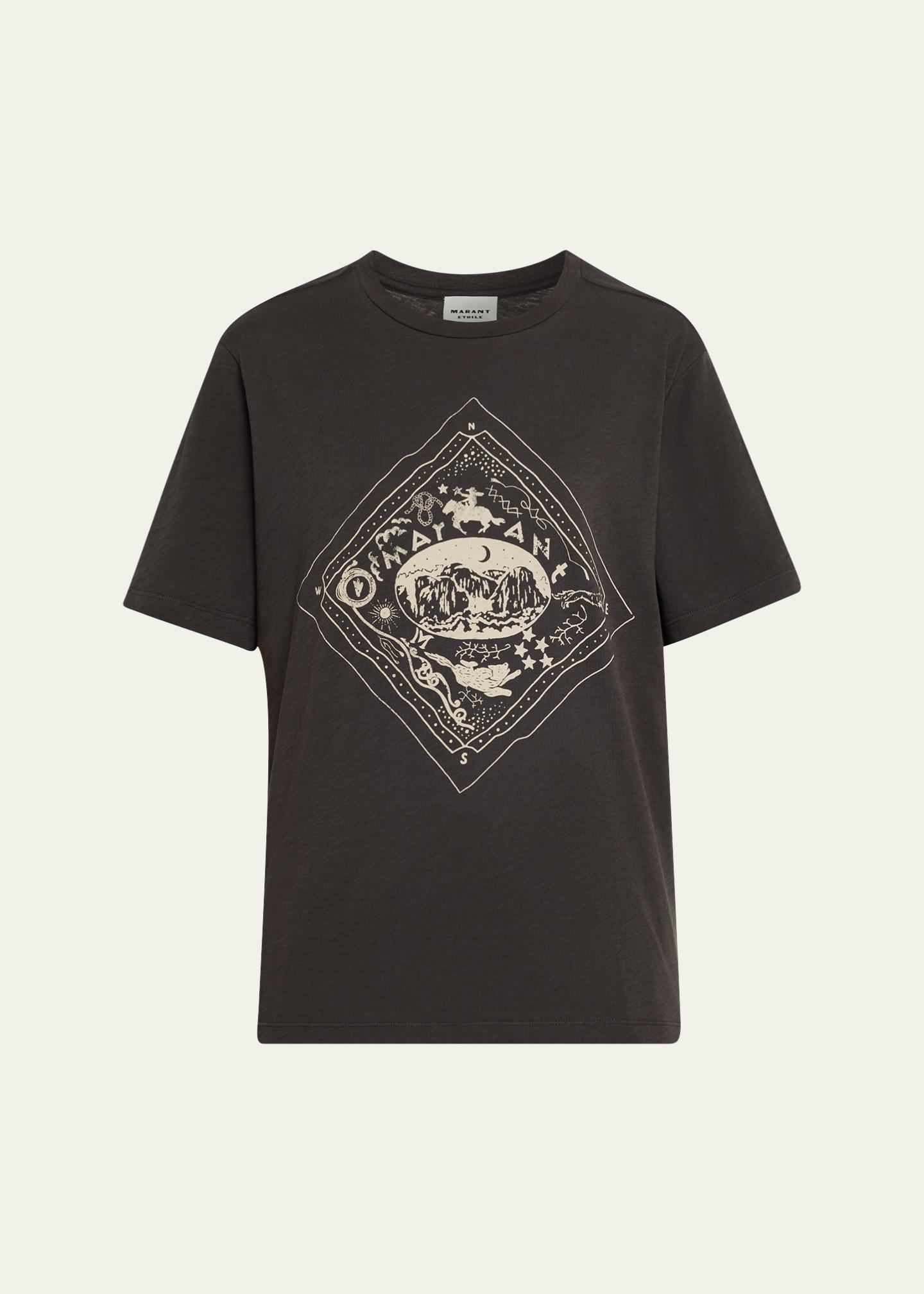 Etoile Isabel Marant Zewel Mayan-Print Cotton T-Shirt - Bergdorf