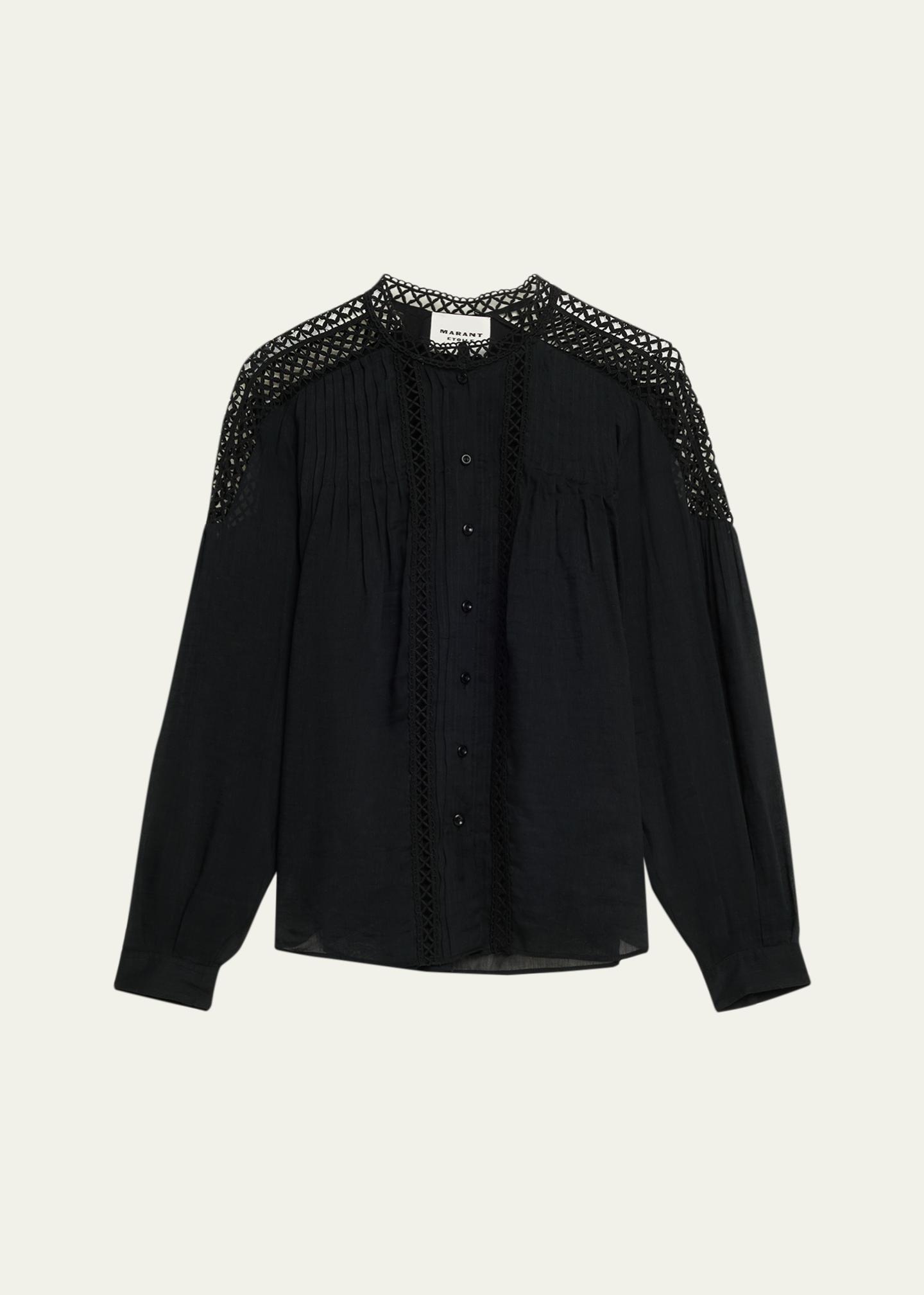 Etoile Isabel Marant Polda Embroidered Georgette Blouse - Bergdorf