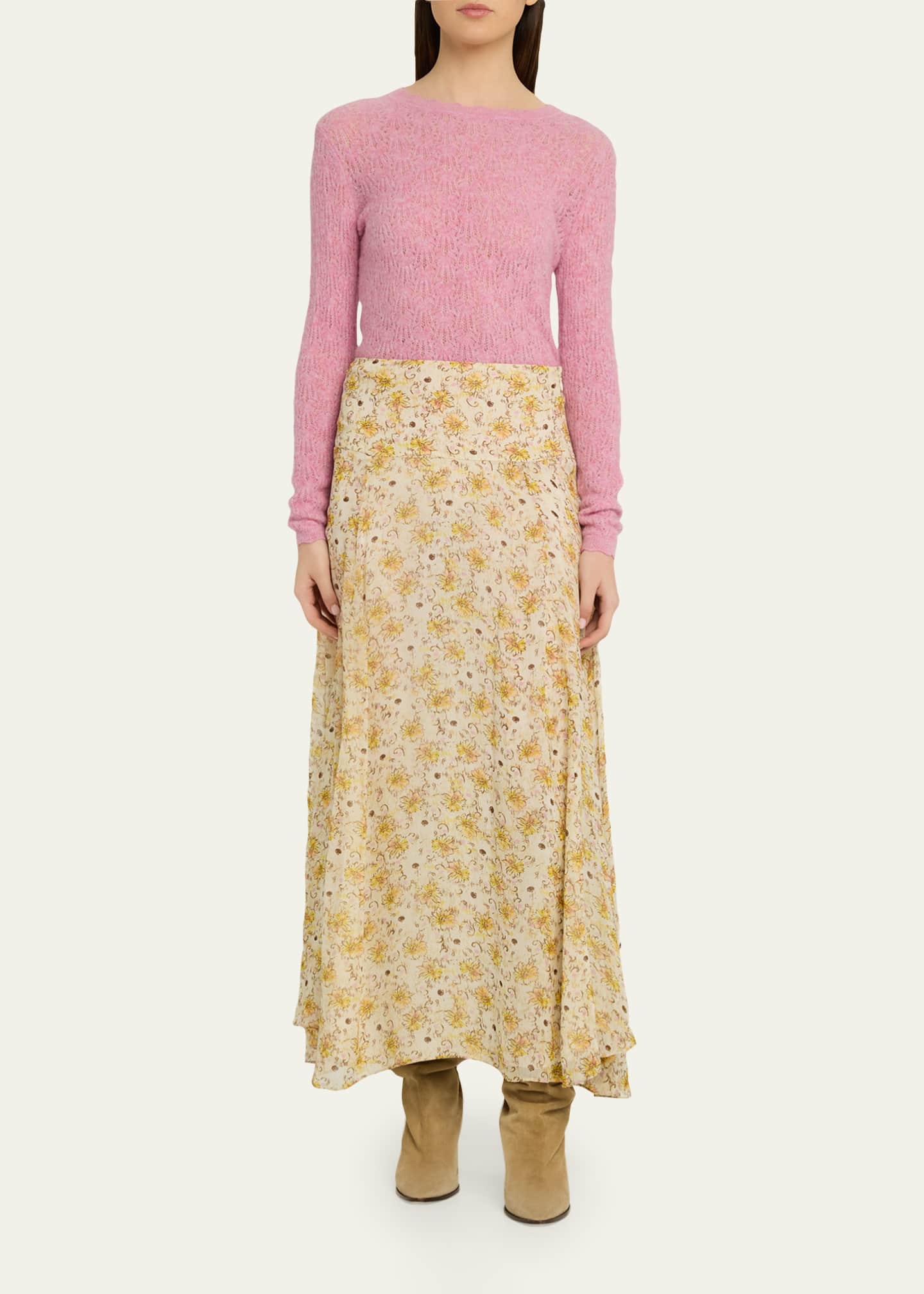Etoile Isabel Marant Fran Floral Georgette Maxi Skirt - Bergdorf