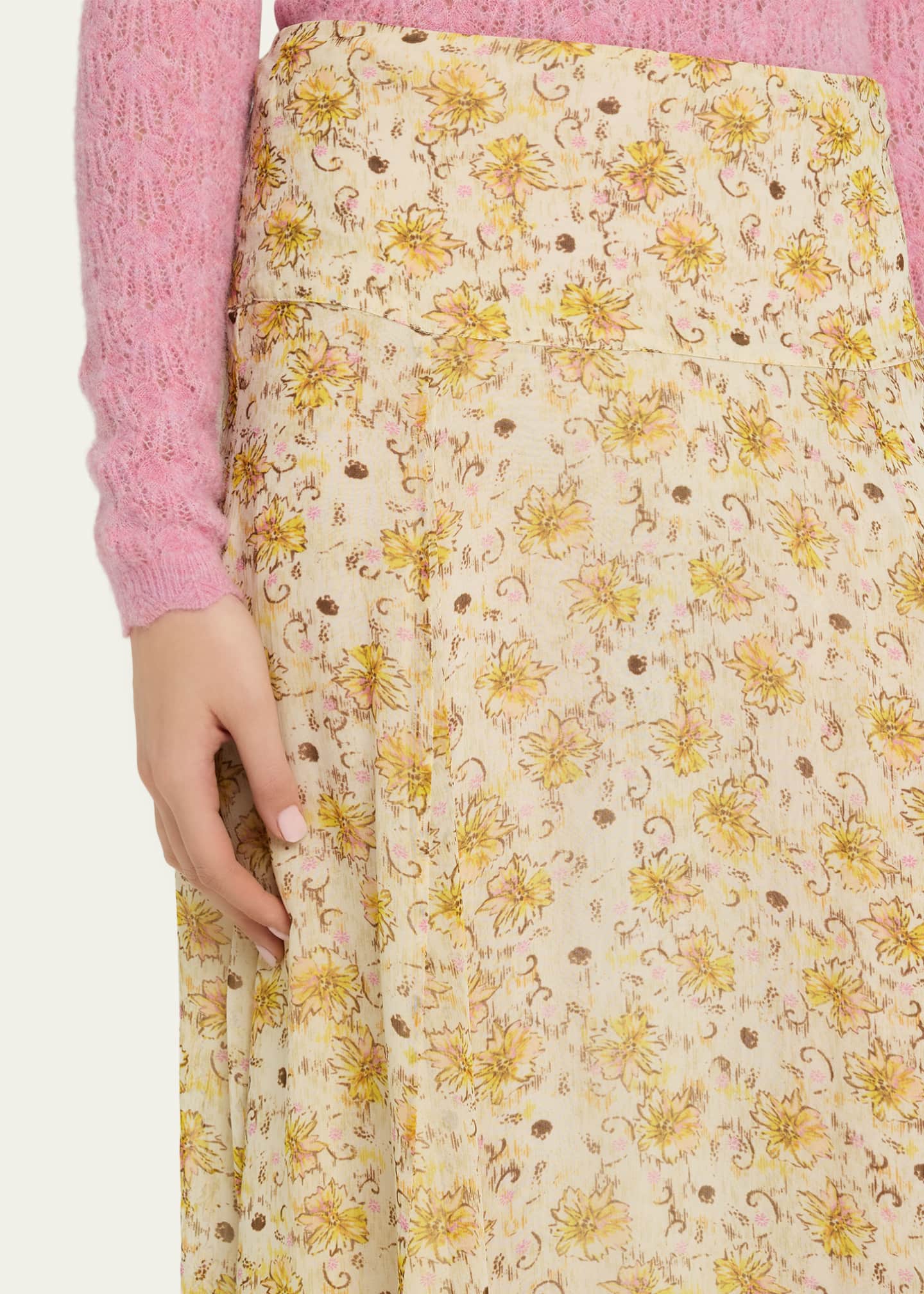 Etoile Isabel Marant Fran Floral Georgette Maxi Skirt - Bergdorf