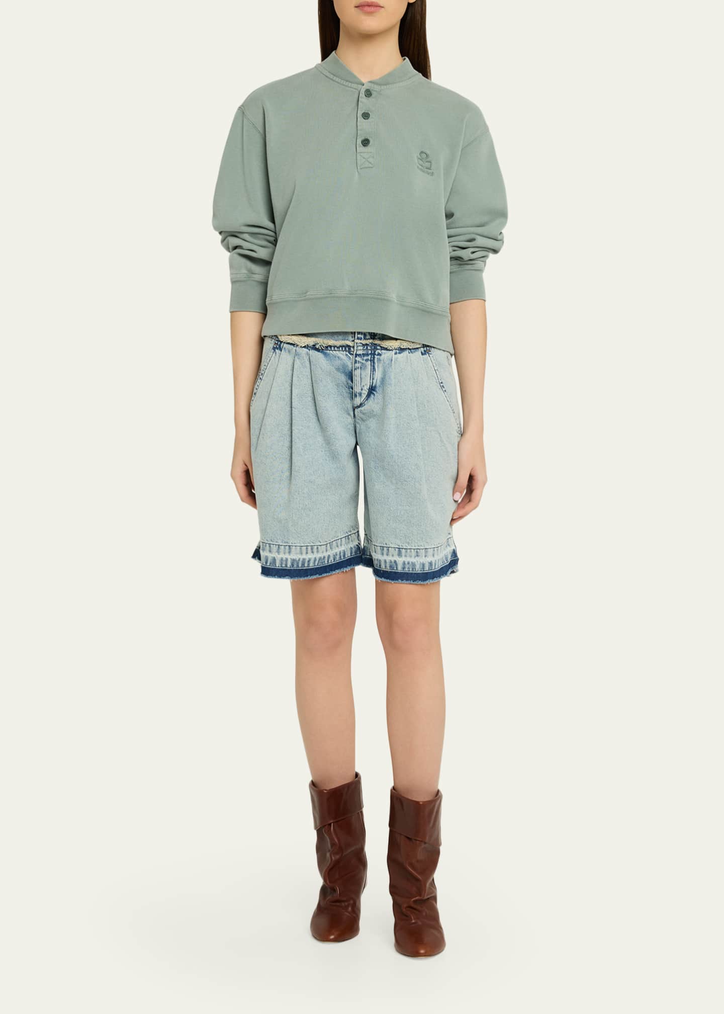 Etoile Isabel Marant Simony Logo-Embroidered Sweatshirt - Bergdorf