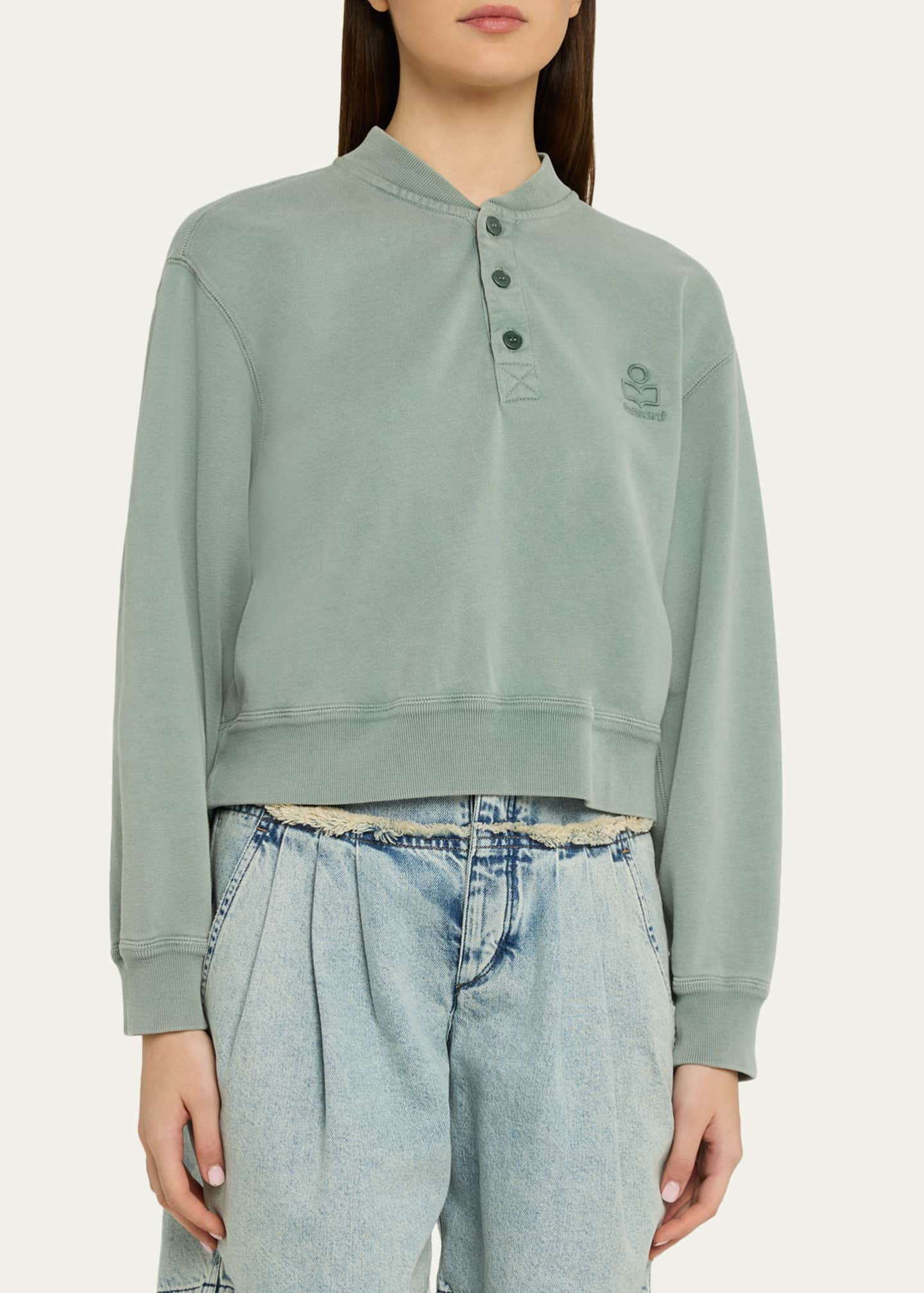 Etoile Isabel Marant Simony Logo-Embroidered Sweatshirt - Bergdorf