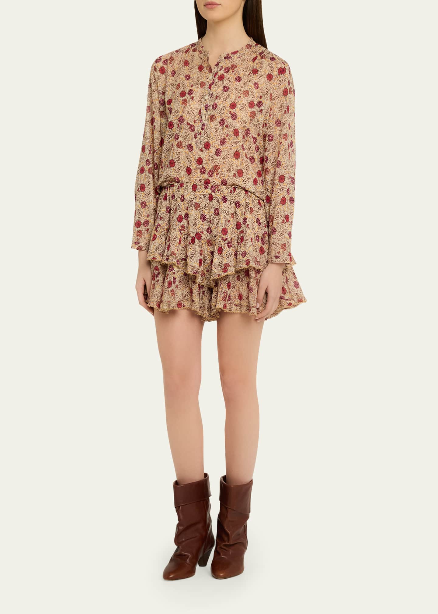ISABEL MARANT ETOILE MARIA TOP 花柄ブラウス Etoile Isabel Marant Maria Floral Cotton Top - Bergdorf Goodman