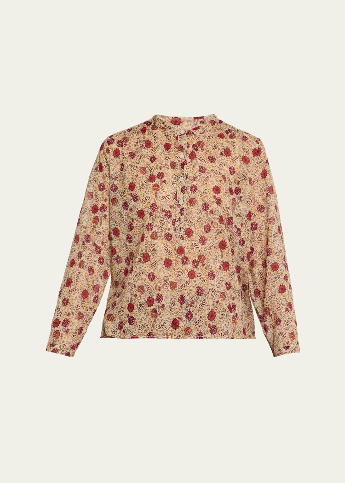 Etoile Isabel Marant Maria Floral Cotton Top - Bergdorf Goodman