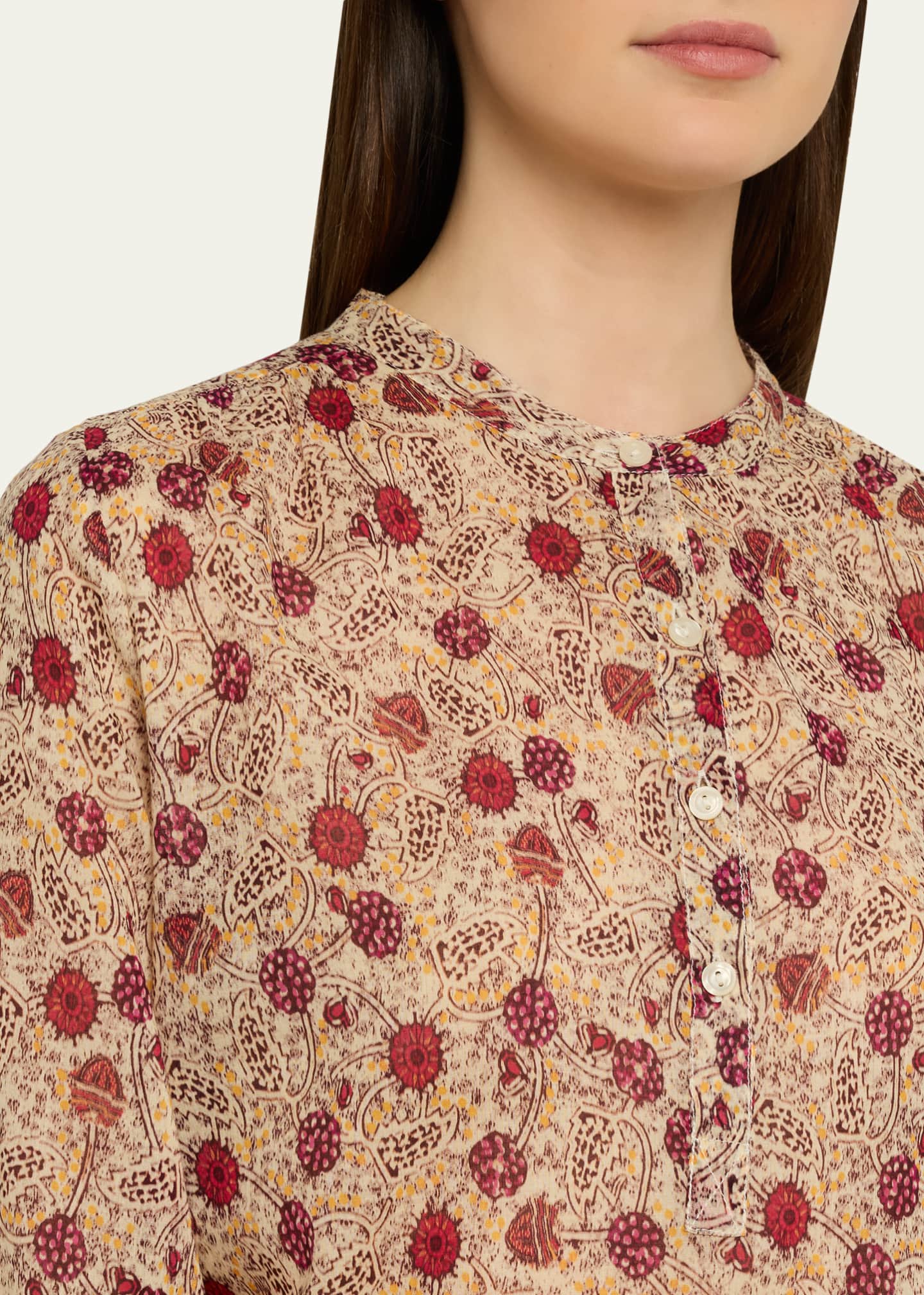 Etoile Isabel Marant Maria Floral Cotton Top - Bergdorf Goodman