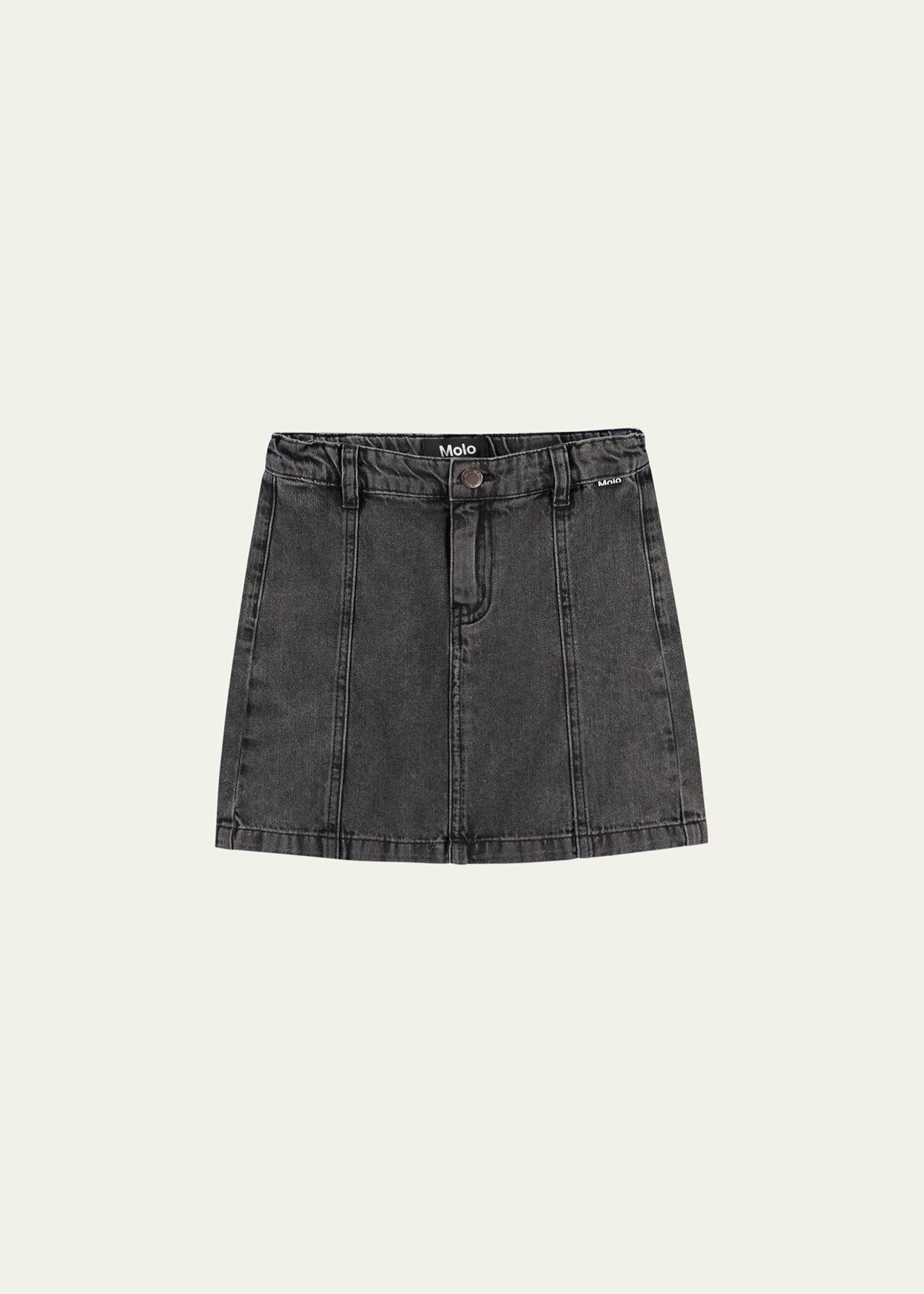 Molo Girl's Bellamy Denim Mini Skirt, Size 3-6 - Bergdorf Goodman