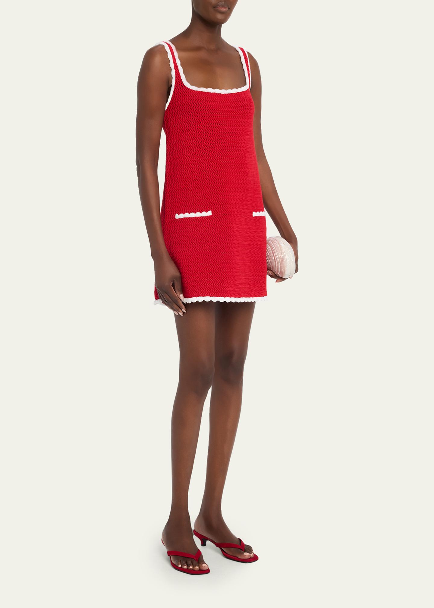 brianna printed halter neck mini dress SEROYA Crochet Embroidered Lace