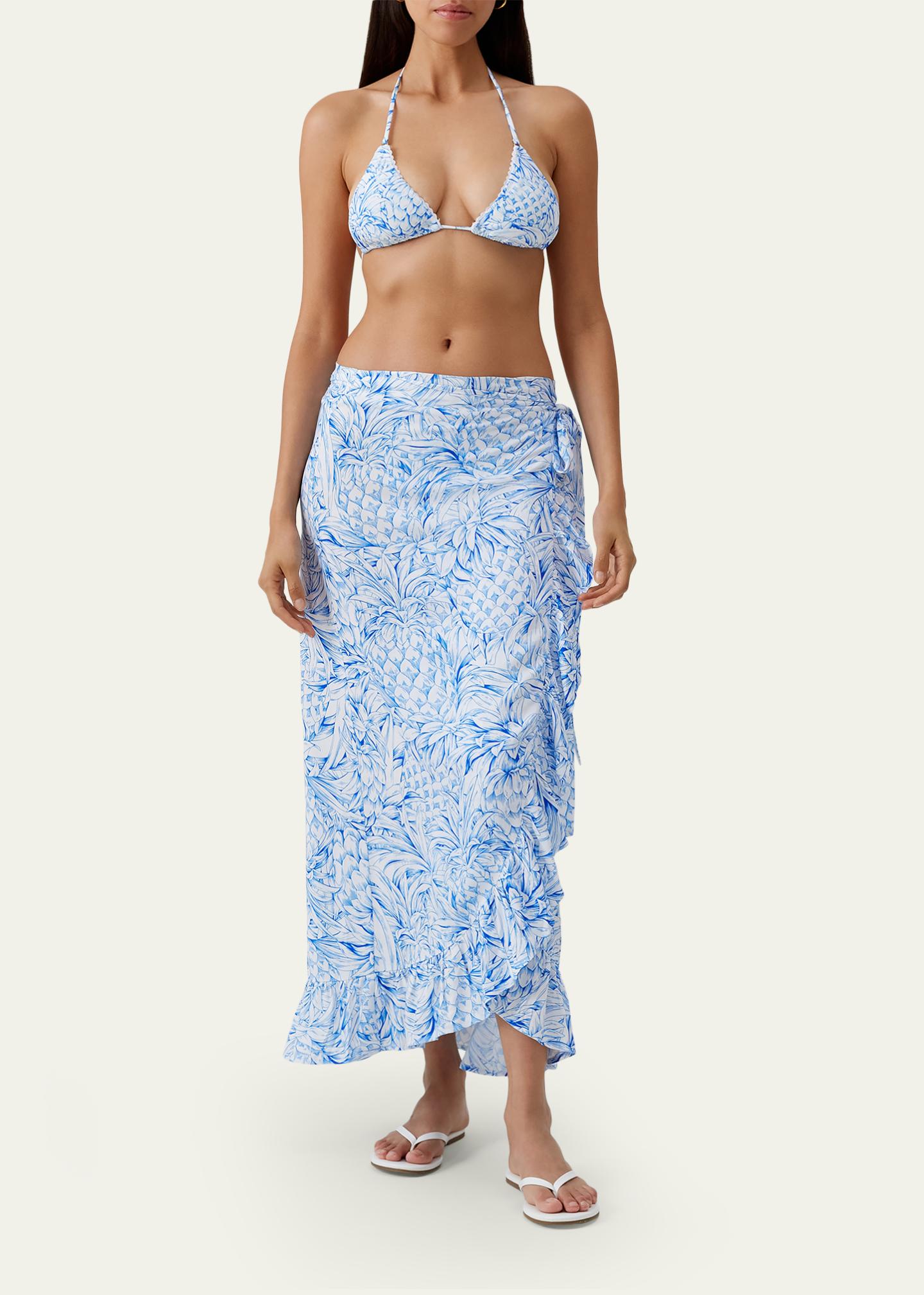Melissa Odabash Danni Pineapple Wrap Skirt - Bergdorf Goodman