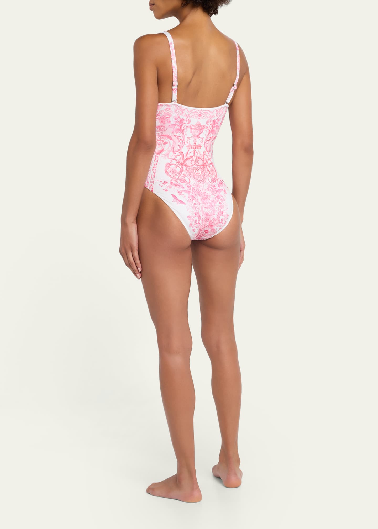 Camilla Livin La Vida Rosa Ruched Underwire One-Piece Swimsuit