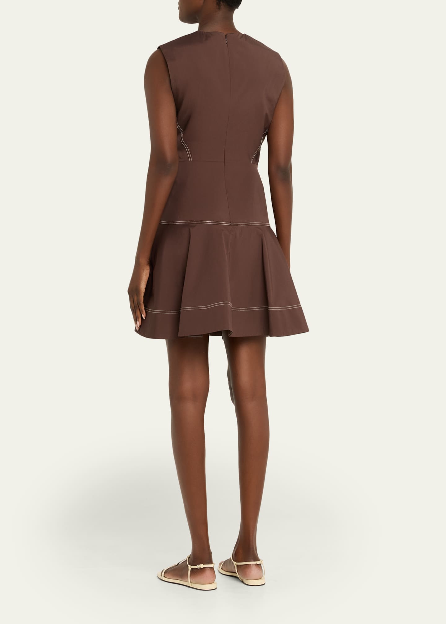 Veronica Beard Karrigan Mini Dress - Dark Mocha